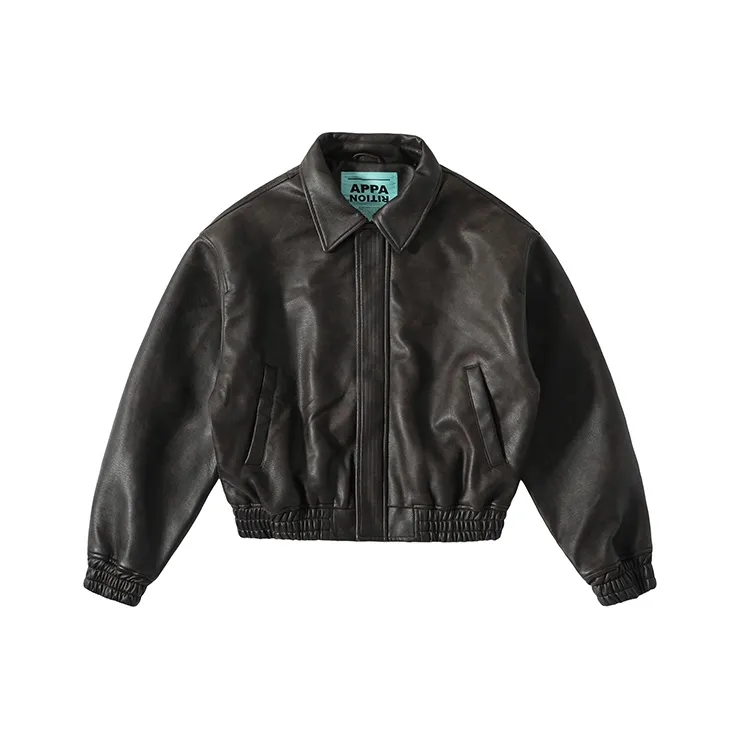 Apparition Leather Jacket Coat Unisex Coffee