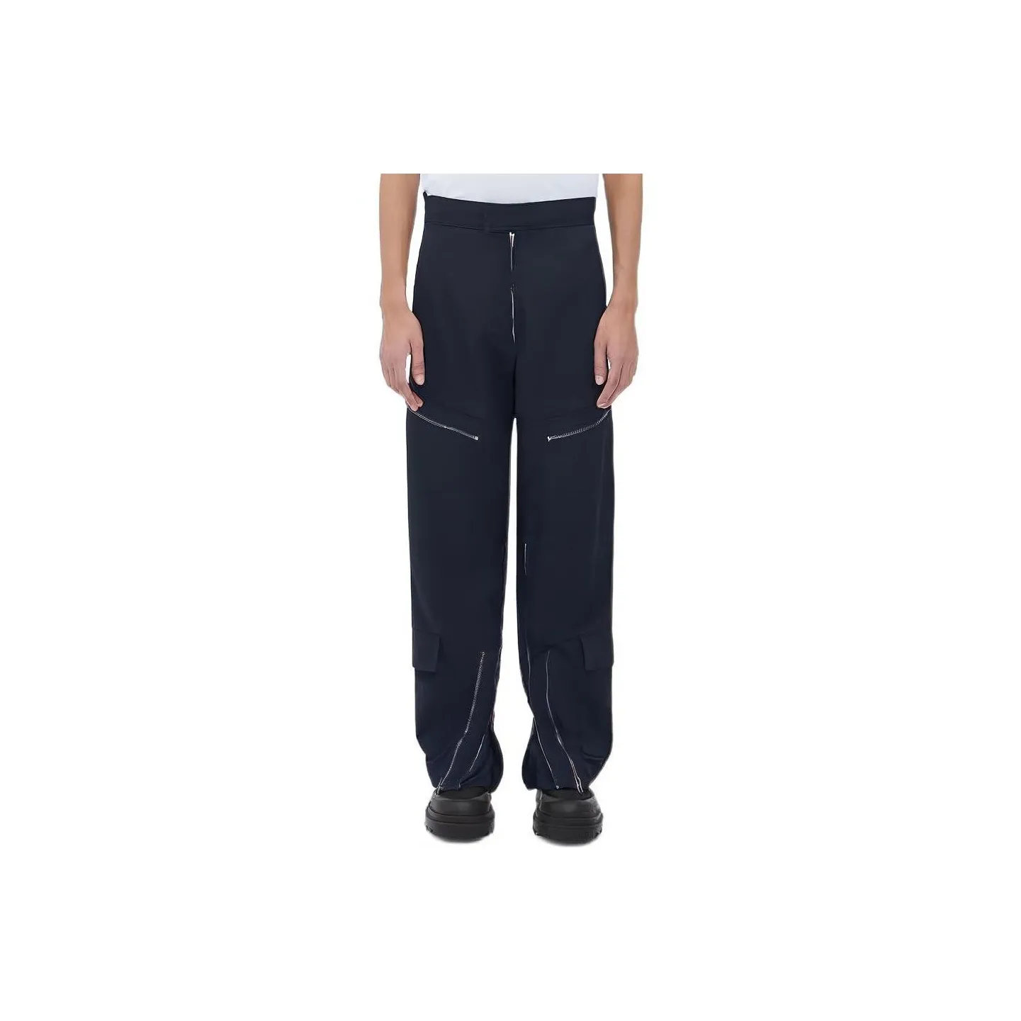 Bottega Veneta All Over Zip Detailed Trousers
