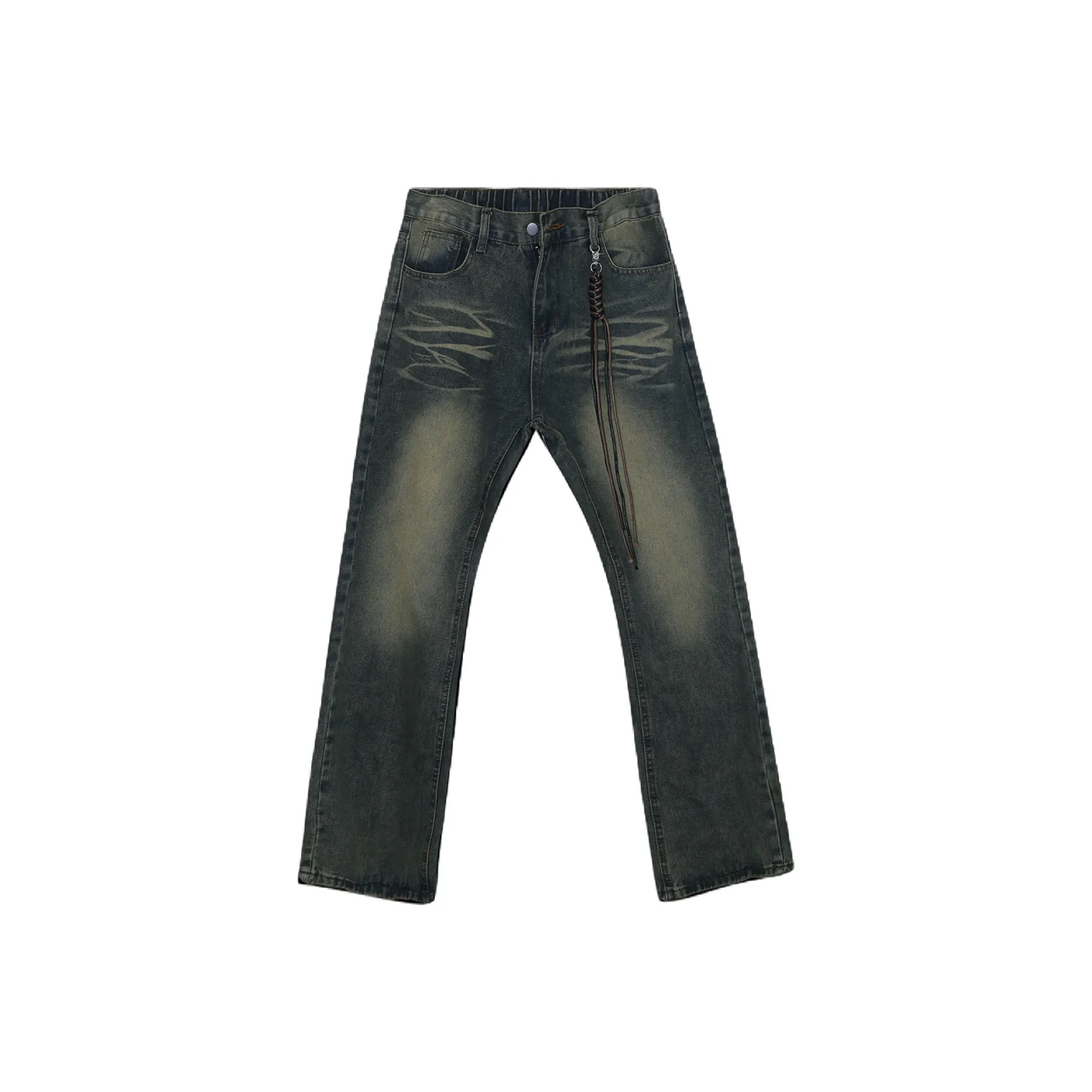 Menglaini Jeans Unisex Yellow Mud