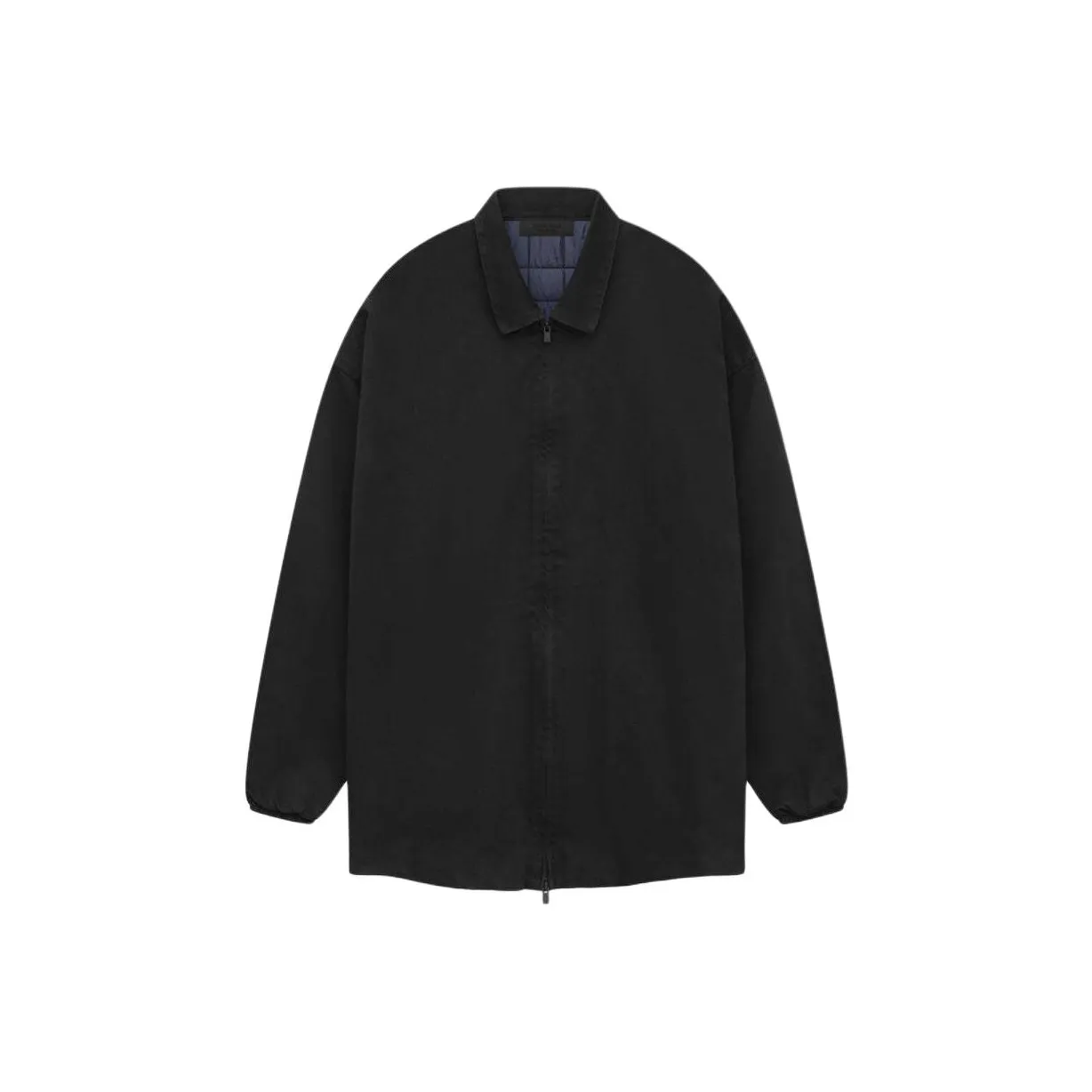 Fear of God Essentials SS24 Drop2 Filled Рубашка Куртка Куртки Пальто Мужской Чисто черный Деним Overdye Черный деним