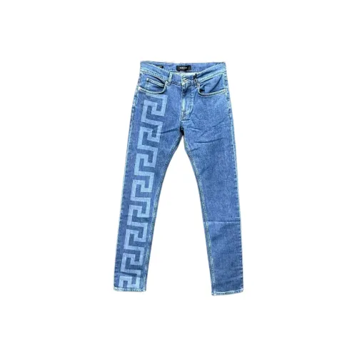 VERSACE Мужские джинсы синего цвета