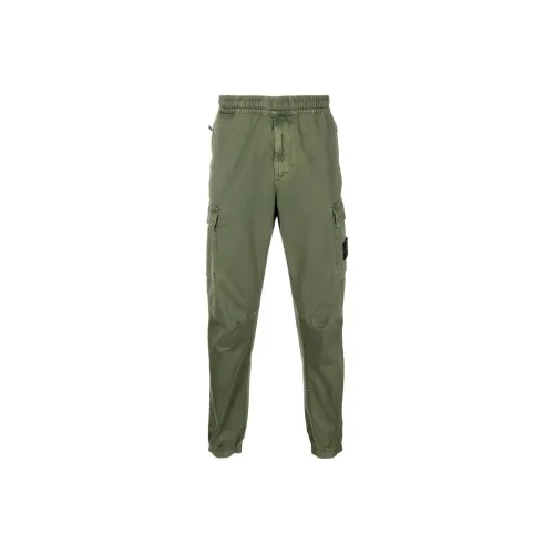 STONE ISLAND Зеленые Мужские Брюки Карго