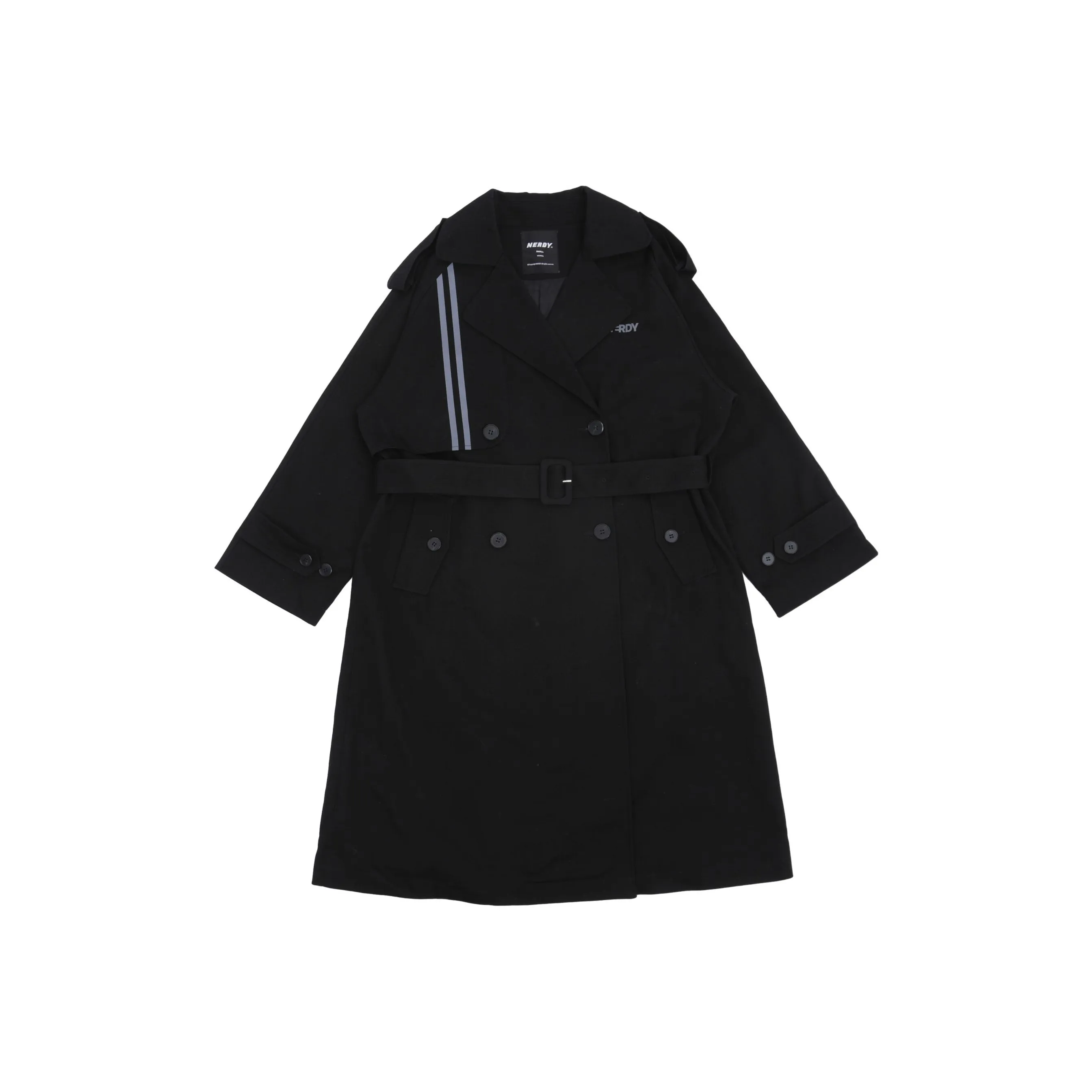 Nerdy Черный Унисекс Тренч