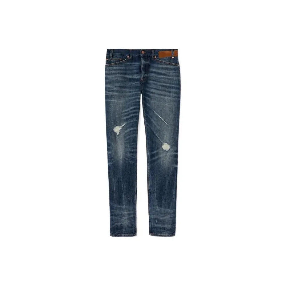 PALM ANGELS Distressed Slim Fit Jeans
