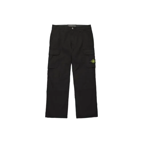 STONE ISLAND Черные Мужские Брюки карго