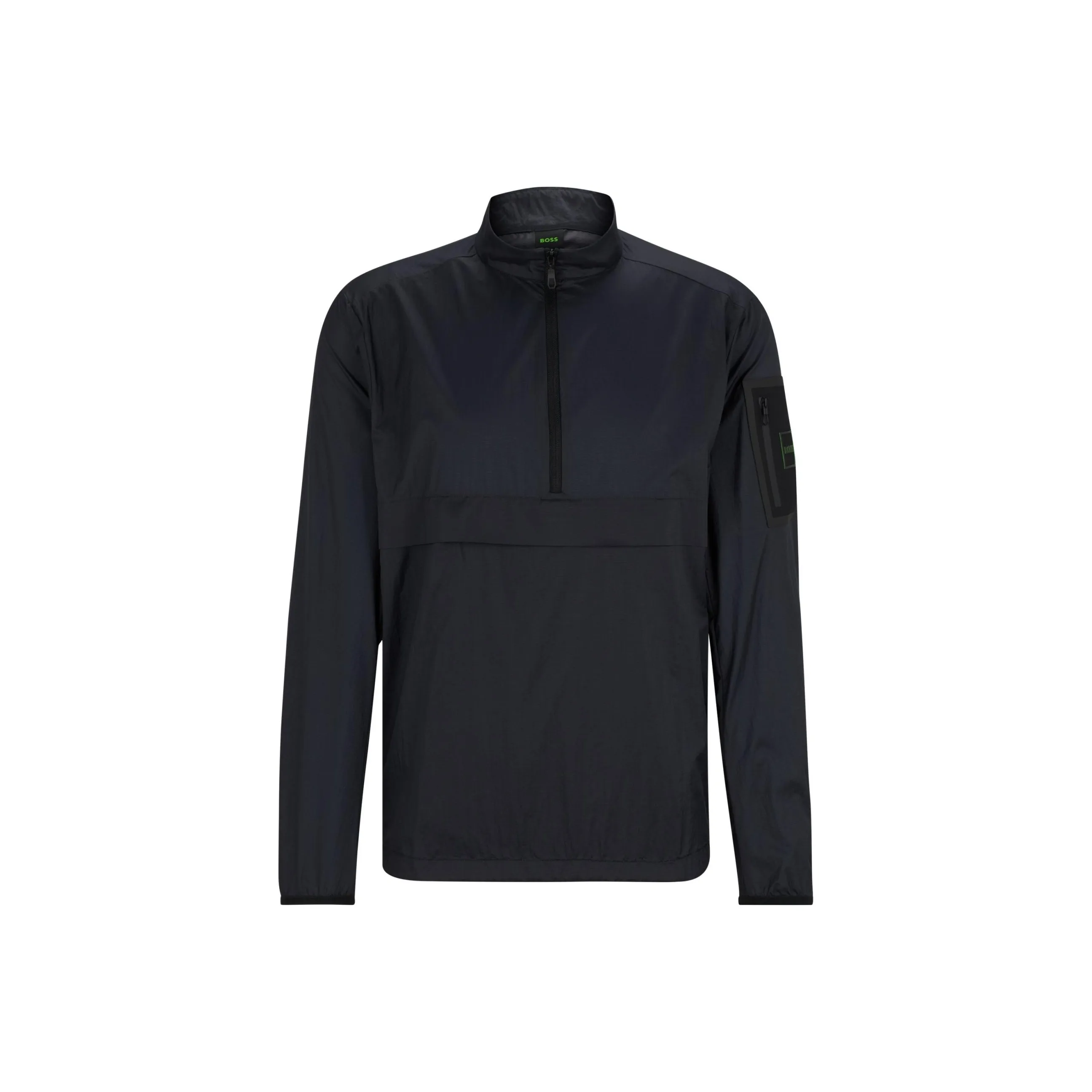 HUGO BOSS Water Repellent Regular Fit Windbreaker In Ripstop Fabric Trench Coat Men's Dark Blue