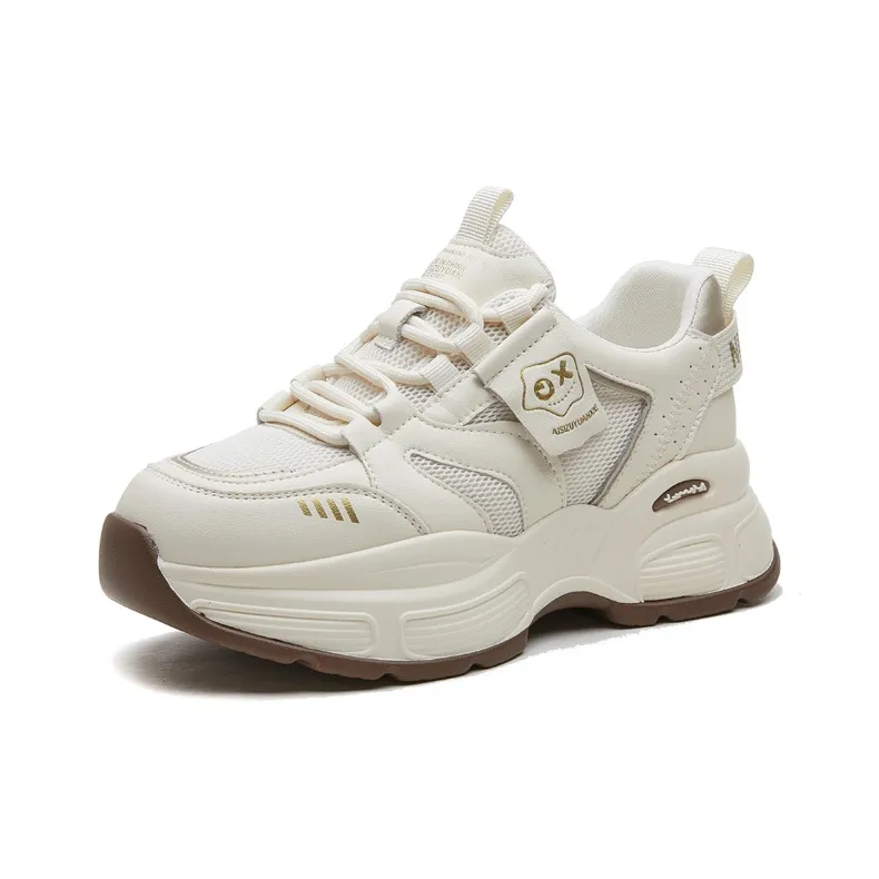 SENJIALUO Высота Увеличивающий Баланс Поддержка Устойчивый к Износу Низ Резистентный Низ Низкий Топ Толстая Подошва Женские