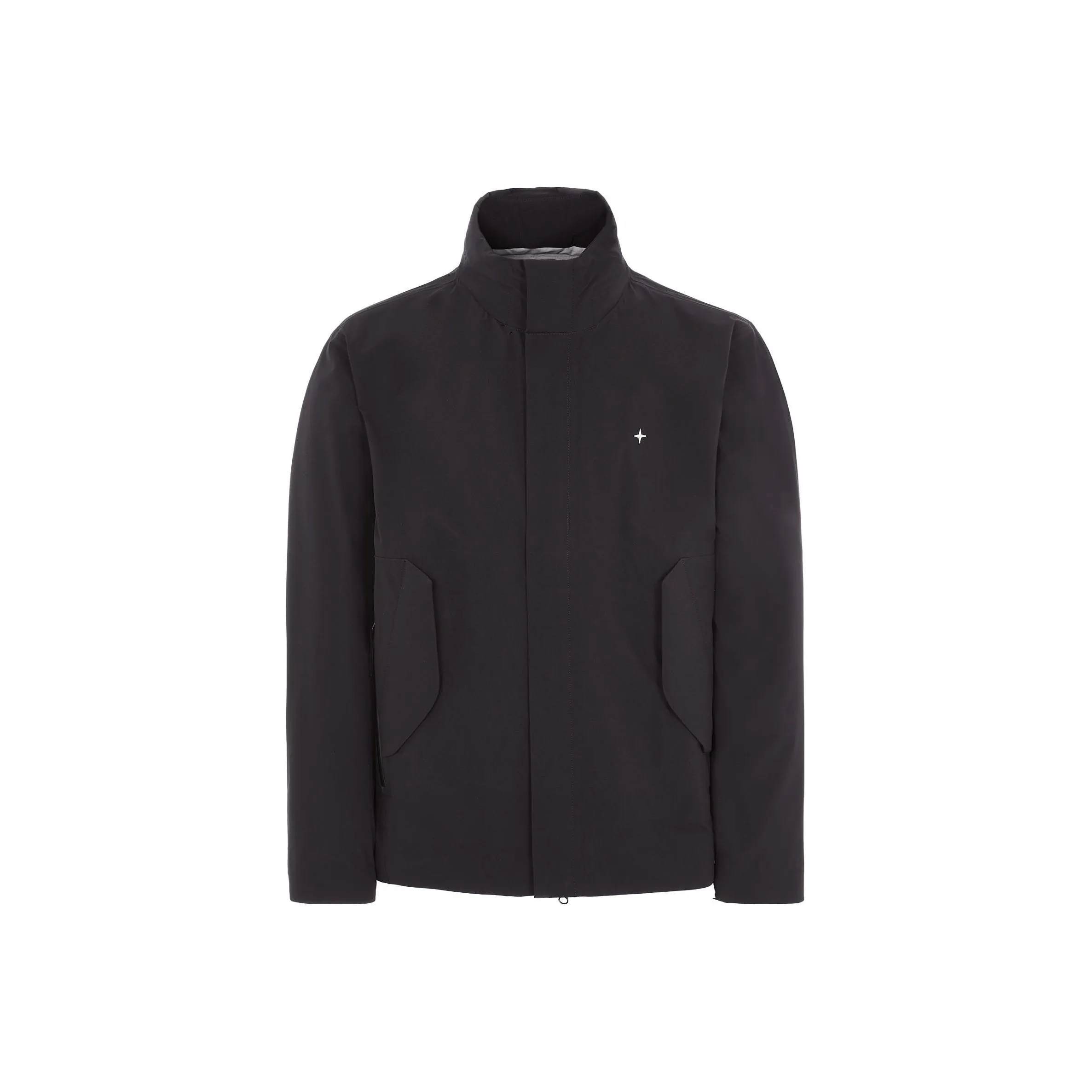 STONE ISLAND Logo Embroidered High-Neck Jacket