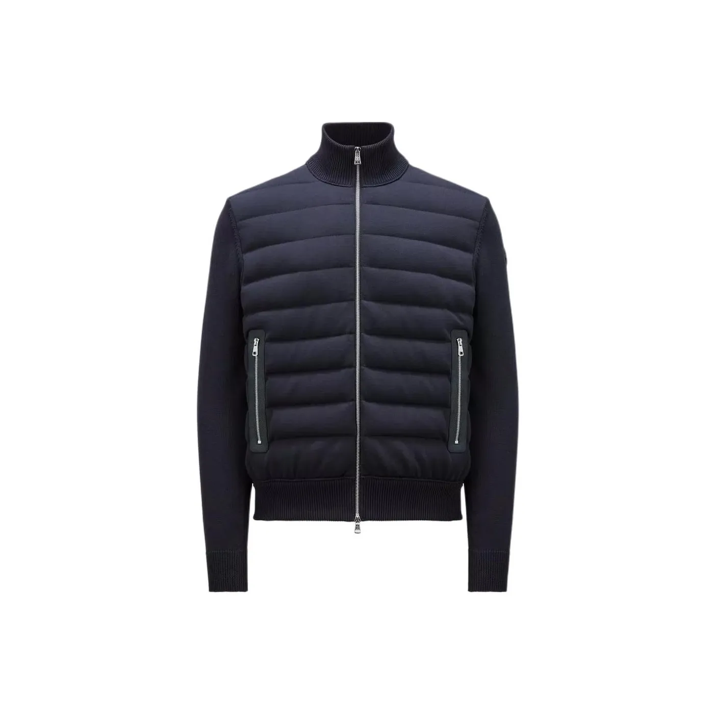 Moncler Padded Corduroy Collection SS24 Padded Cotton Zip Up Cardigan Down Jacket Men's Blue