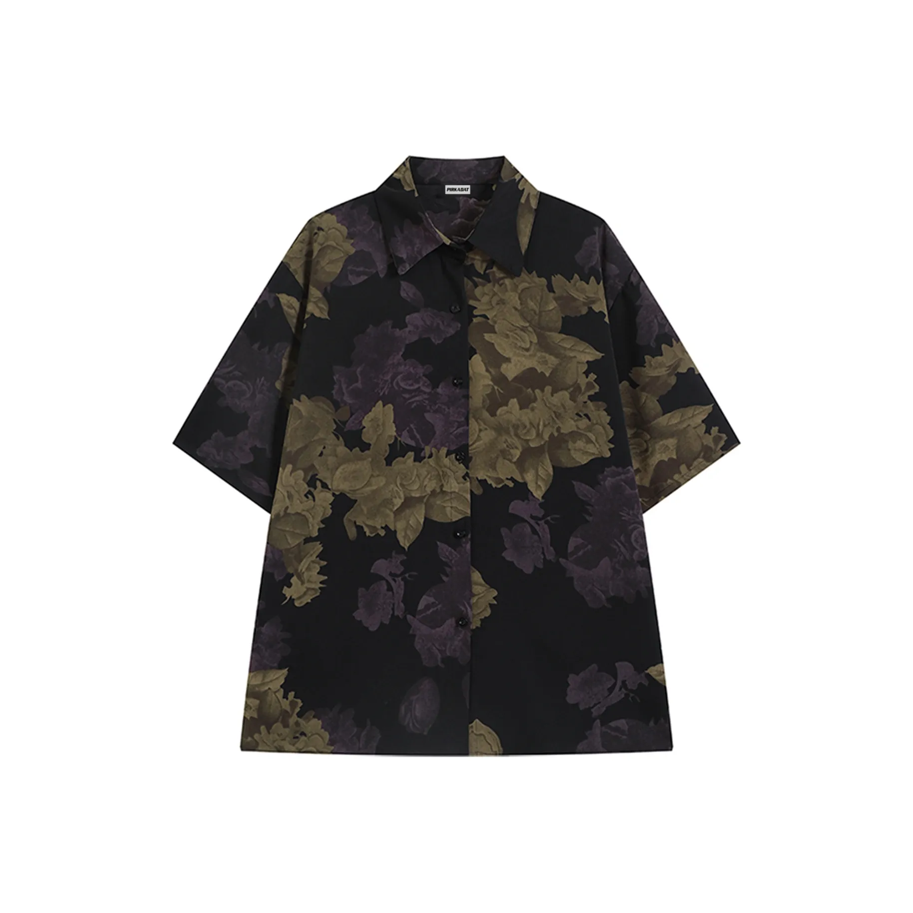 Pirkadat Рубашка Унисекс Фиолетовый Золото Черный