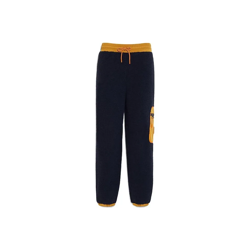 COACH FW22 Knitted Sports Pants Men's Navy Blue