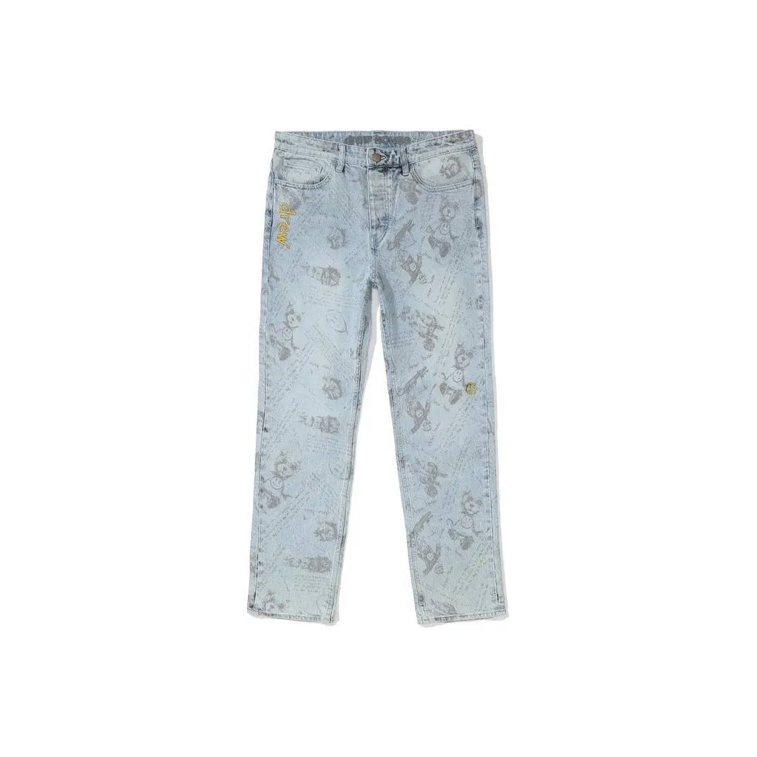 Drew House Smiley Collection Jeans Unisex Vintage Denim