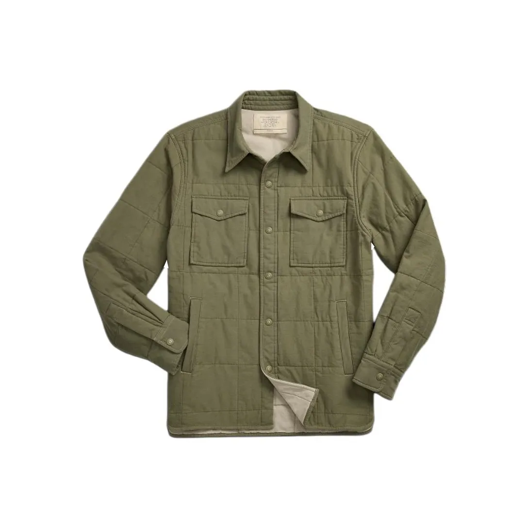 Ralph Lauren Rrl Quilted Twill Shirt Dress