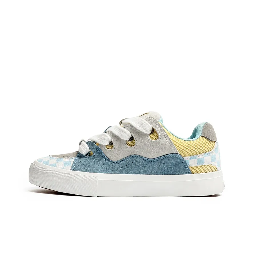 VANSSI Низкие кроссовки для скейтбординга унисекс синие желтые