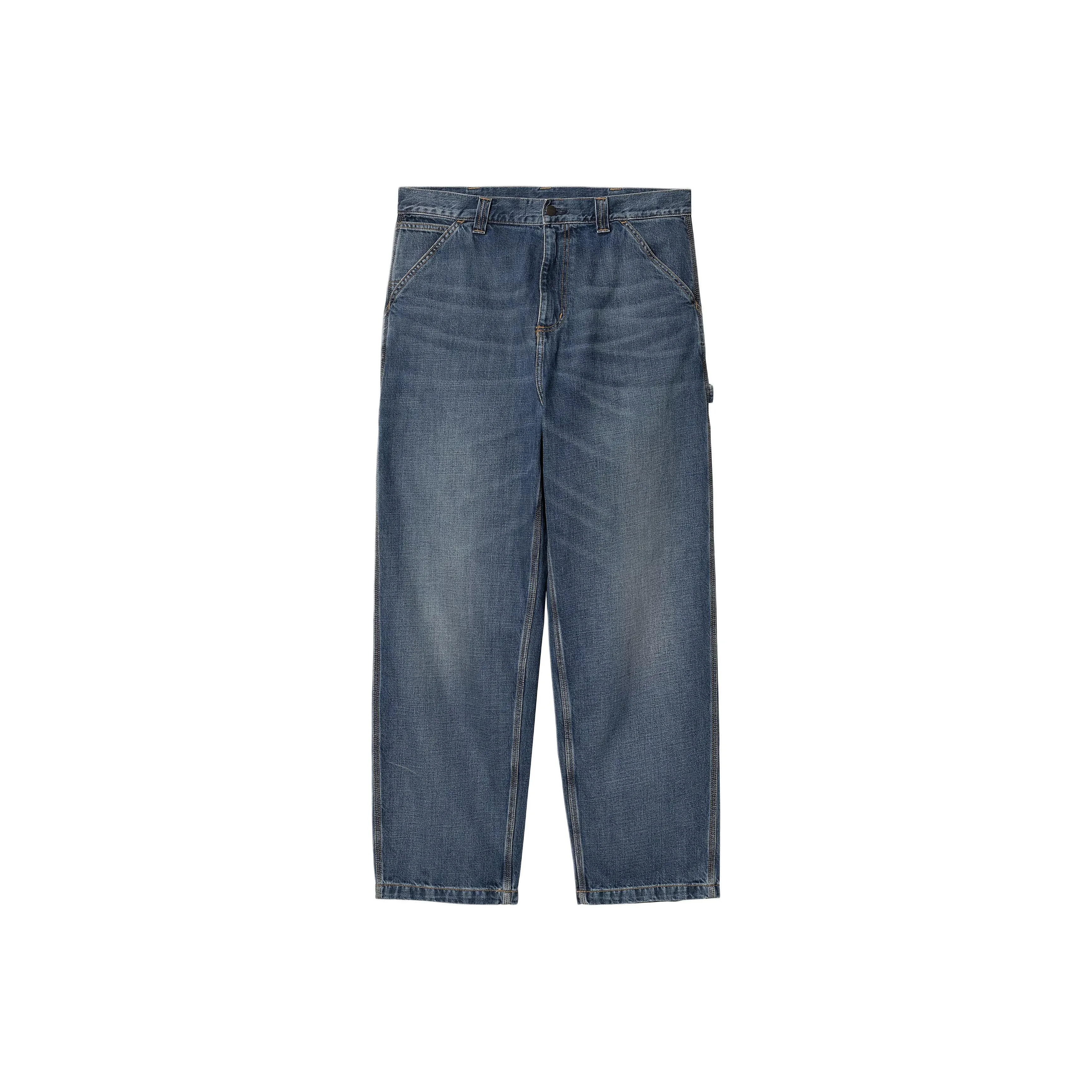 Carhartt WIP Single Knee Medium Blue Men's Jeans Кархартт WIP Single Knee Средние Синий Мужские Джинсы