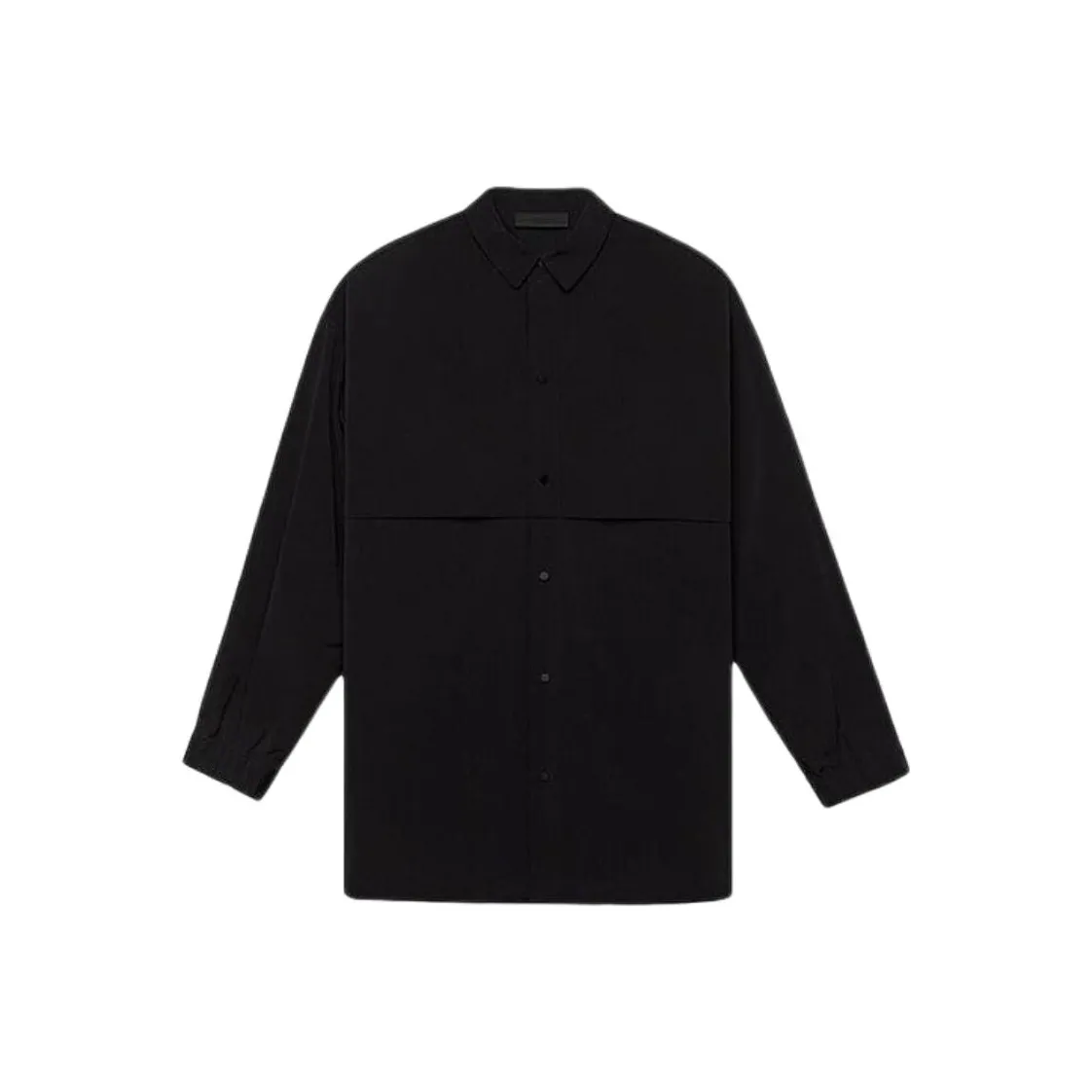 Fear of God ESSENTIALS Fall24 BACK TO SCHOOL Series Военный стиль Нейлон Overshirt Куртки Пальто Мужской Обсидиан Черный Черный