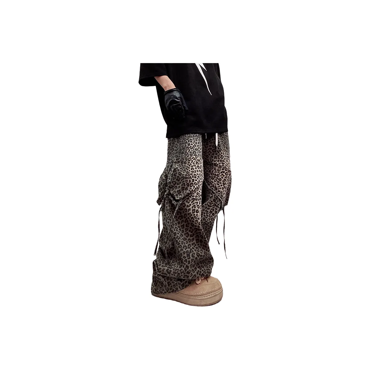 UUCSCC Jeans Men Leopard Print