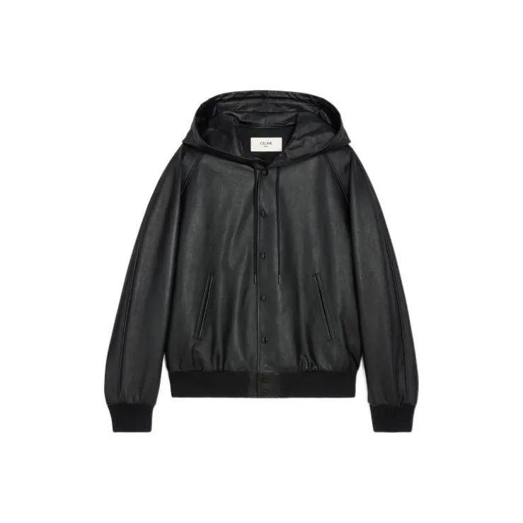 CELINE Hooded Jacket In Soft Lambskin