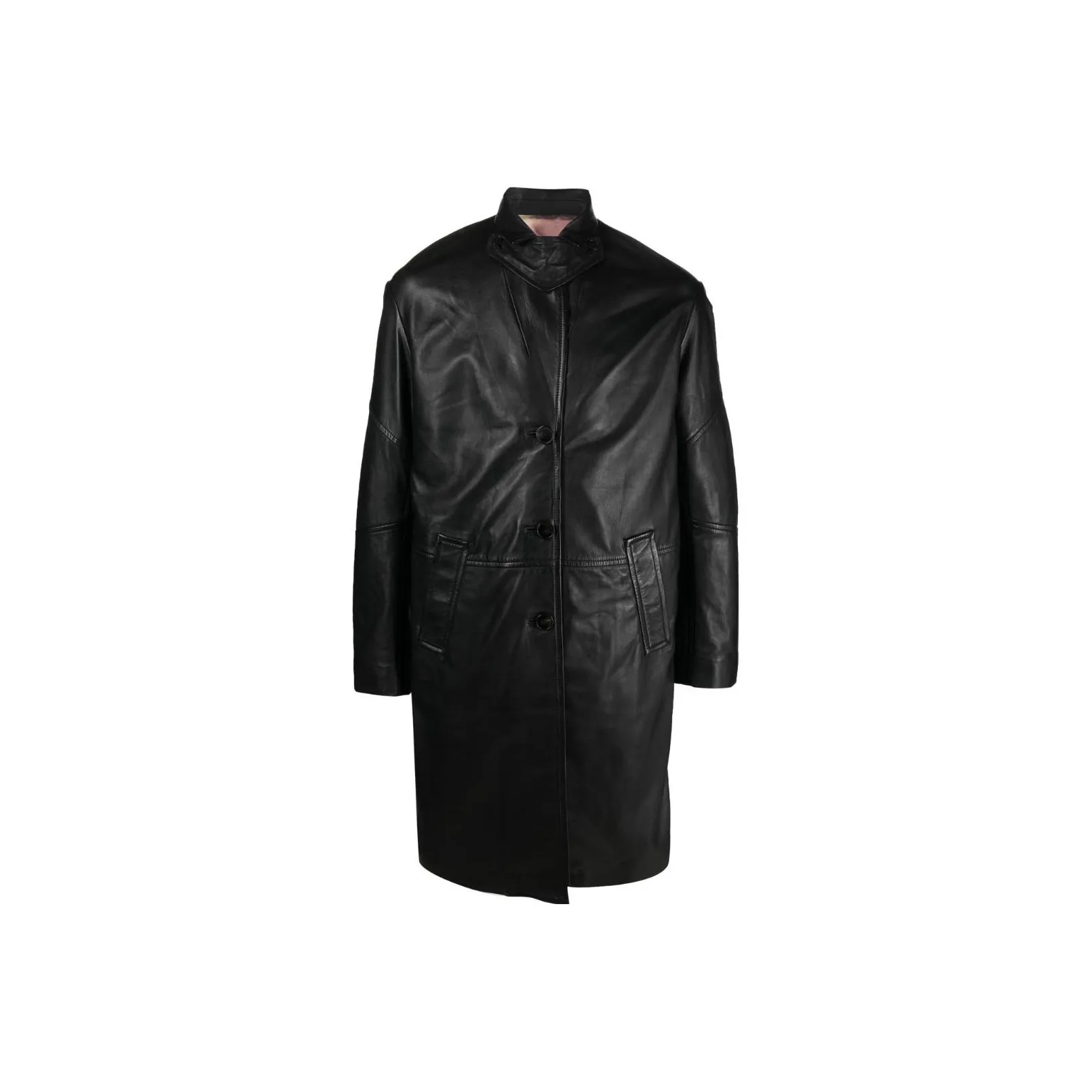 Zadig & Voltaire Macari Buttoned Leather Coat