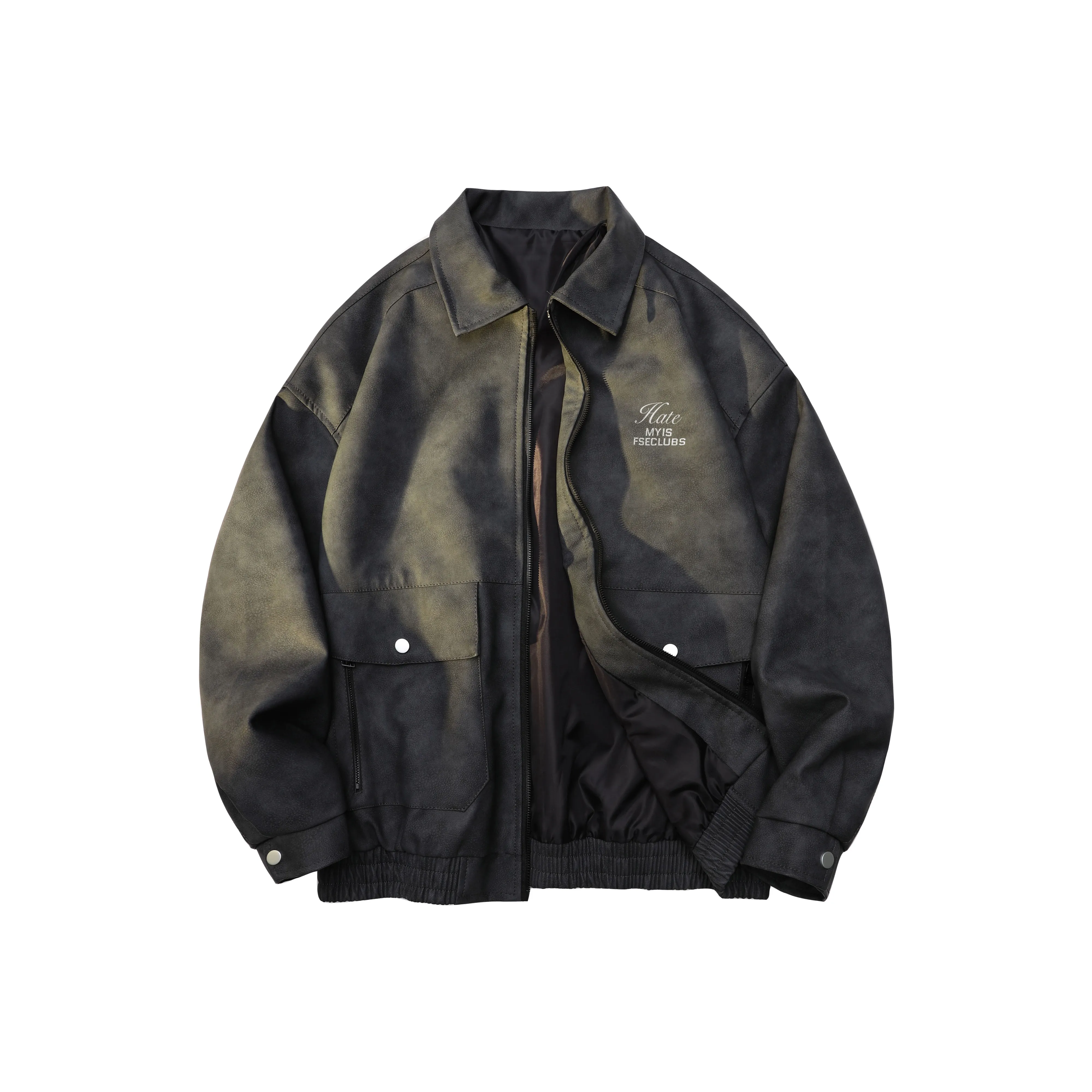 FLOAT Leather Jacket Unisex Dark Gray