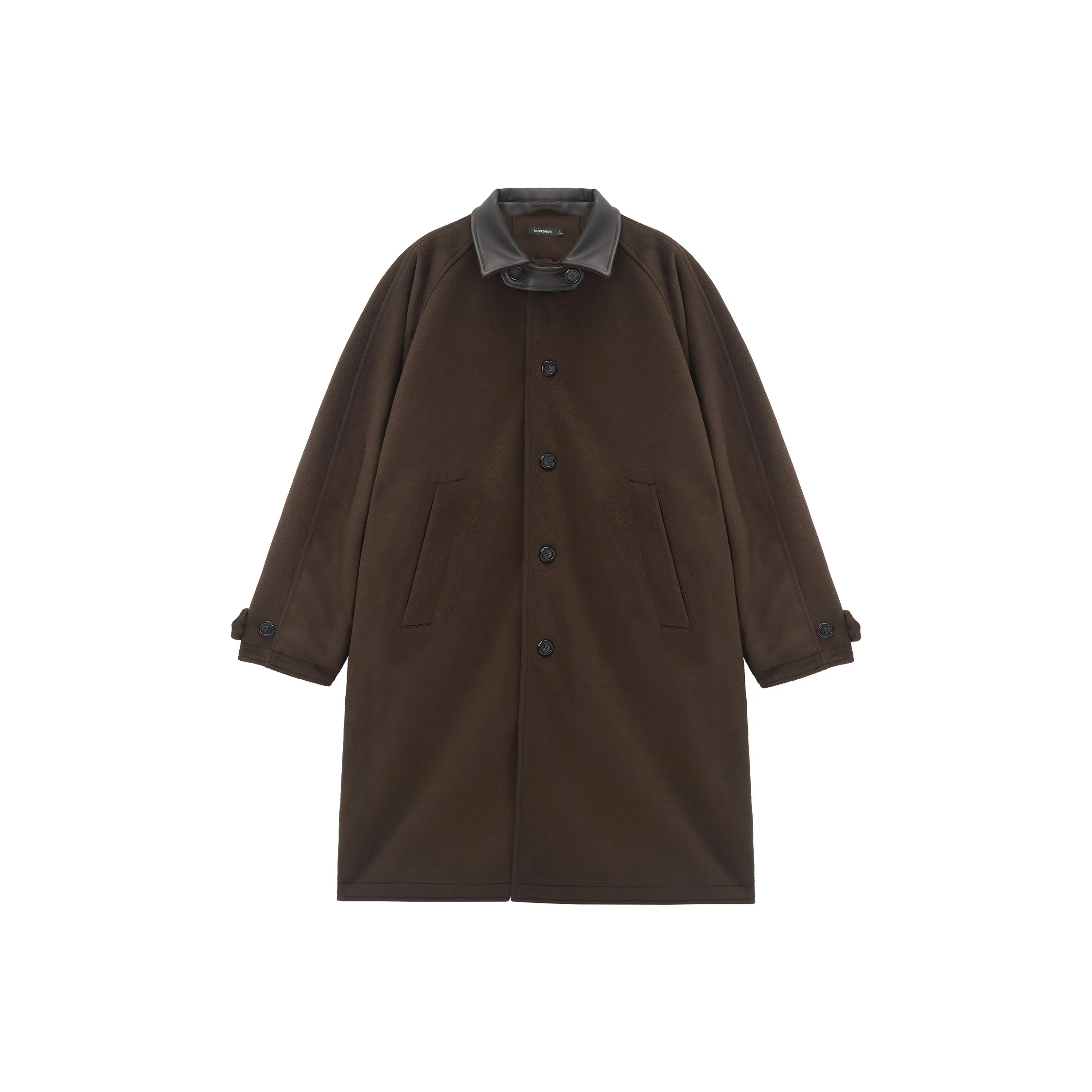 UNVESNO Trench Coats Unisex Dark Brown