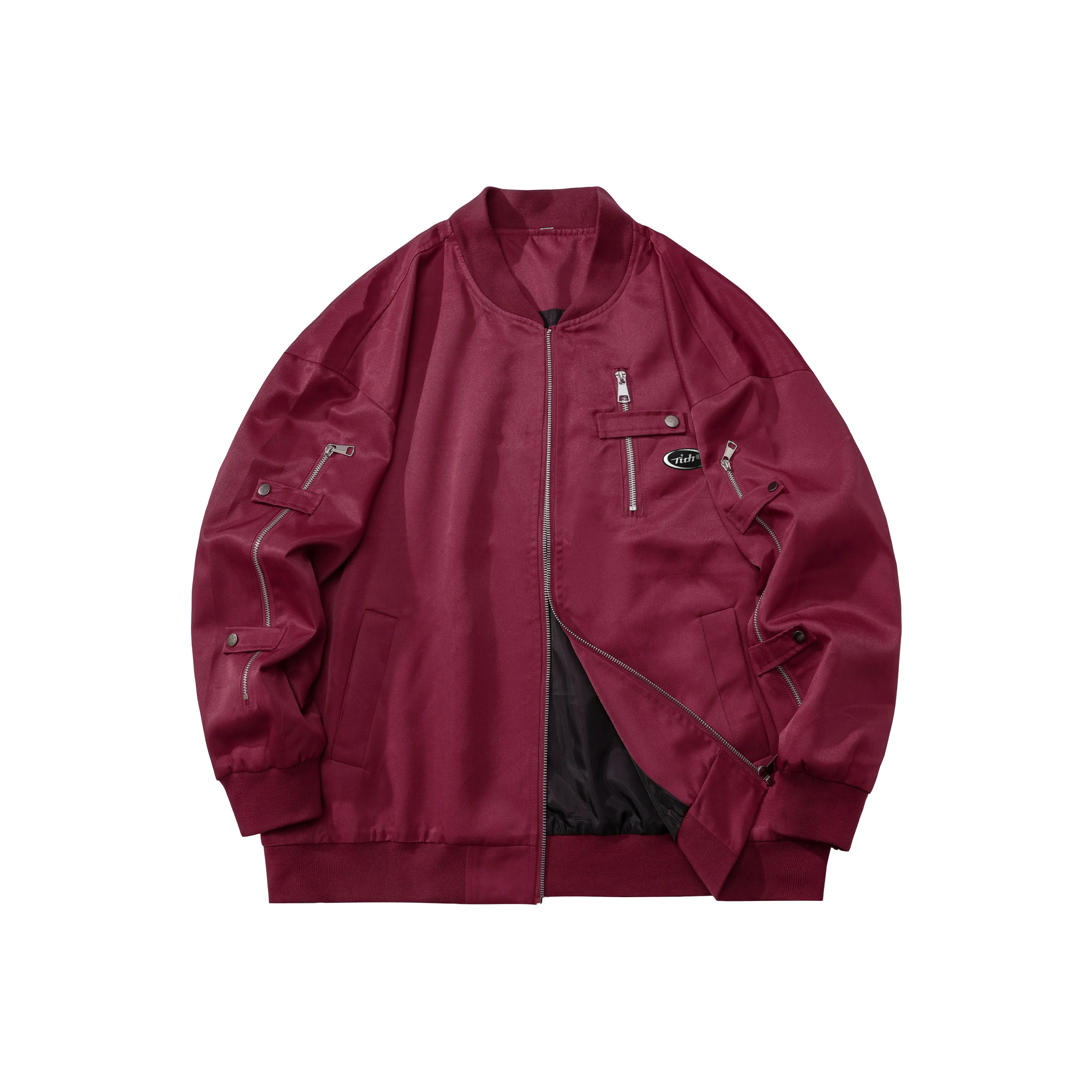 TITH Jackets Coats Unisex Burgundy