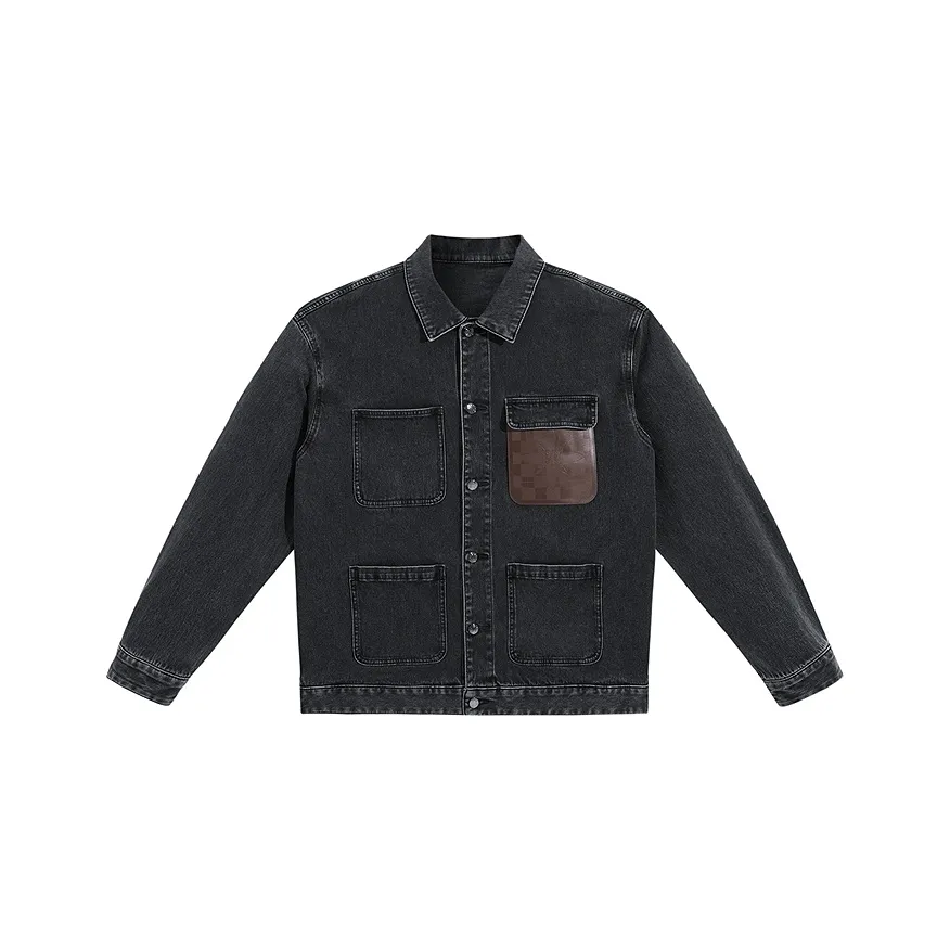 PEACEBIRD MEN Jacket Men's Denim Dark Gray