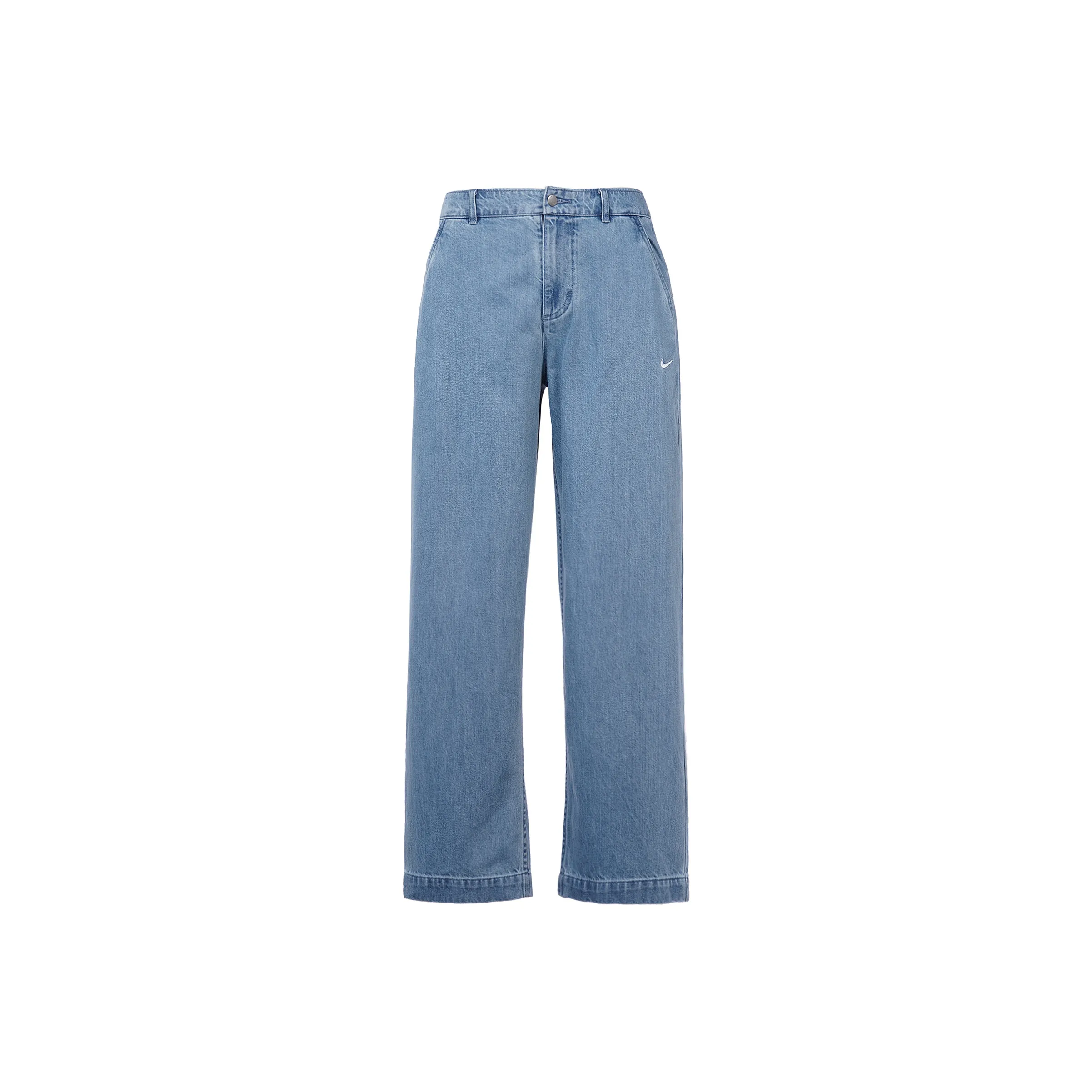 Nike Men's Logo Straight Leg Jeans Blue