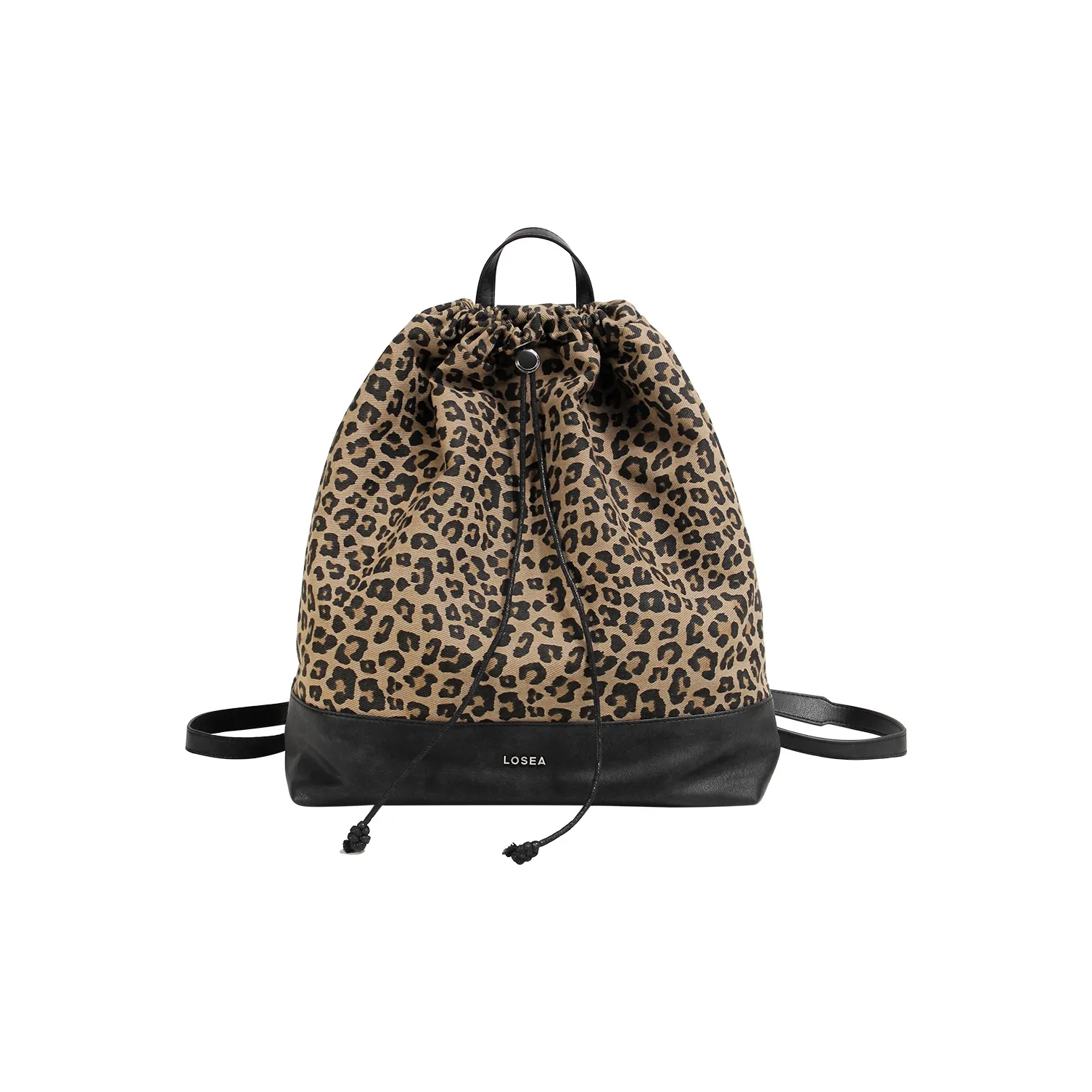 LOSEA Хлопок Рюкзак Средний Женский Свет Леопард