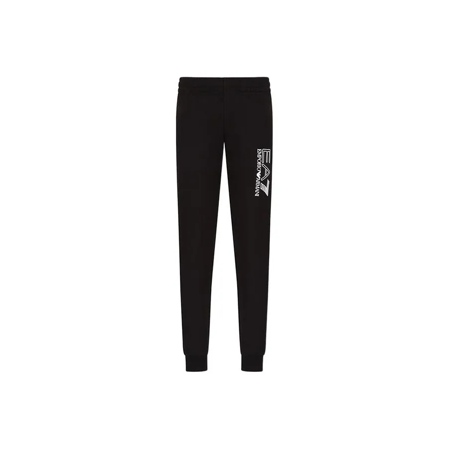 EMPORIO ARMANI EA7 SS22 Knitted Sports Pants Men's Black