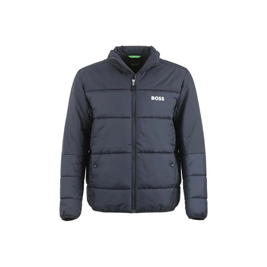 Hugo Boss SS24 Хлопковый пуховик Мужской Темно-синий