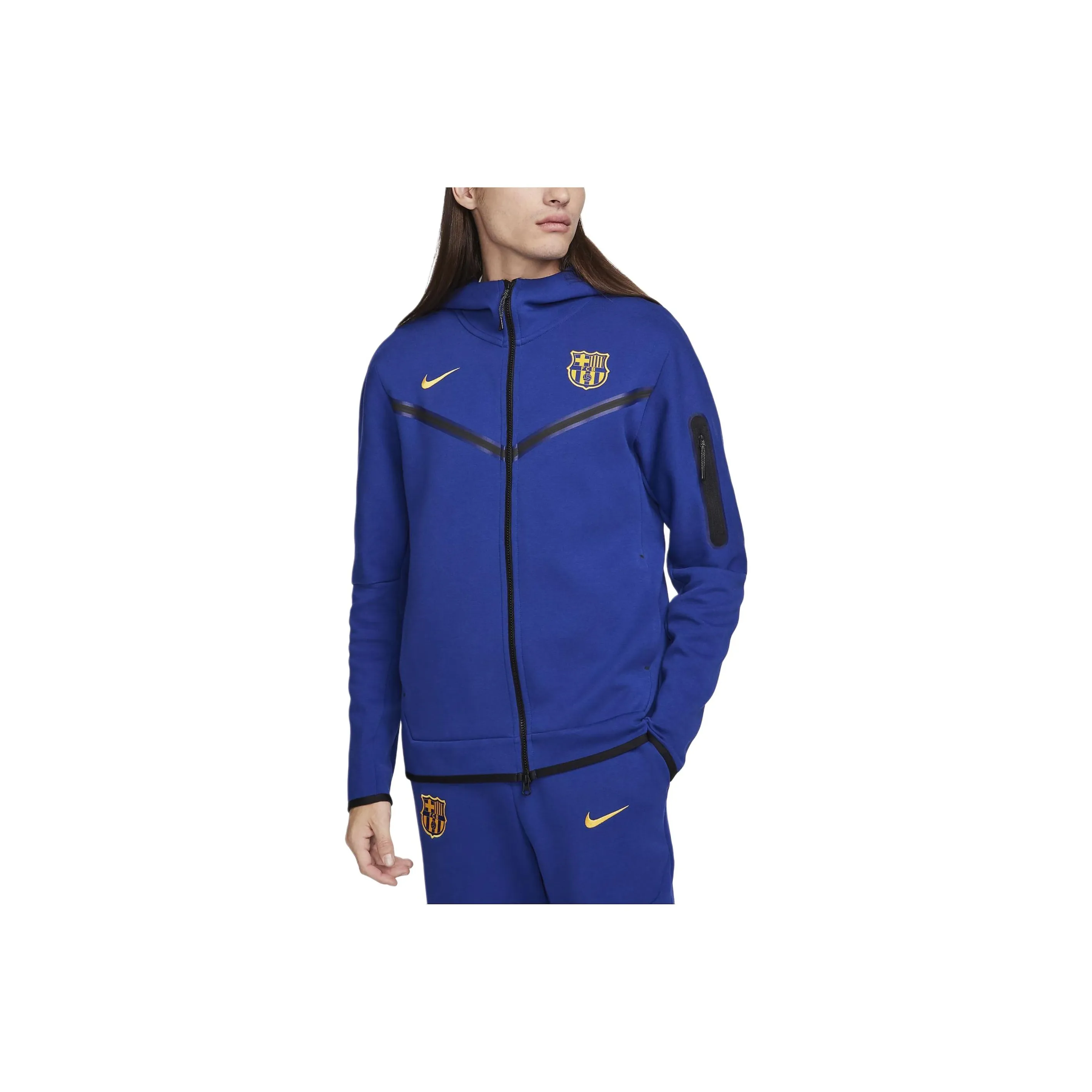 Nike F.C. Barcelona Tech Fleece Windrunner Куртки и Пальто Мужской Синий