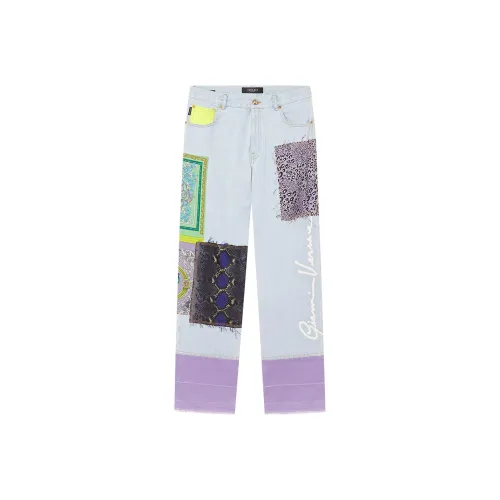 VERSACE Светло-синие Мужские Джинсы