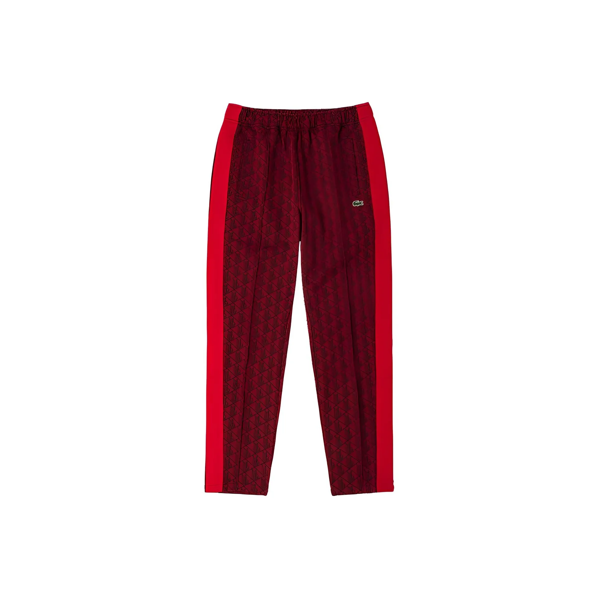 LACOSTE Темно-красный принт унисекс вязаные тренировочные брюки