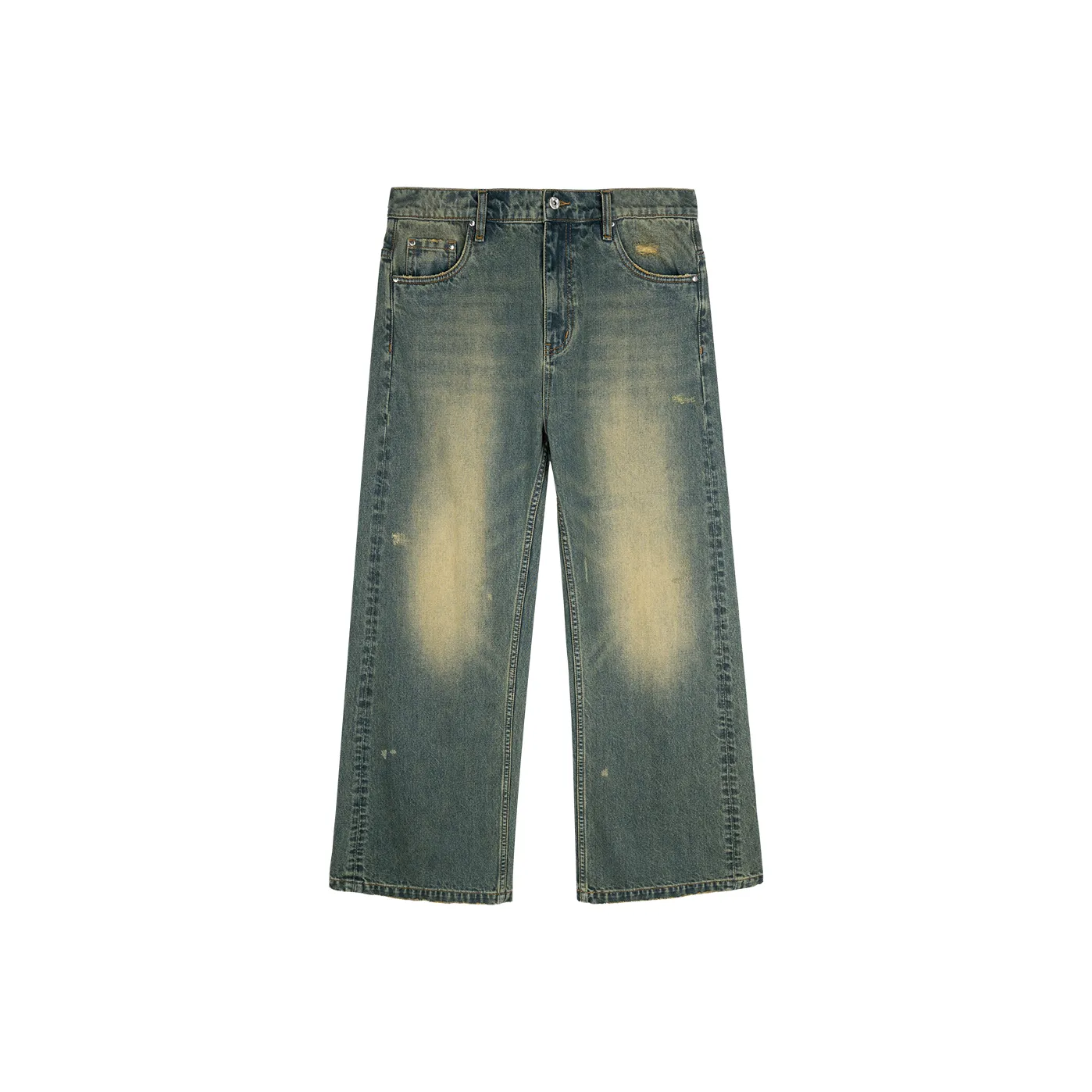 SIMPLE PROJECT Джинсы Унисекс Выстиранный Синий