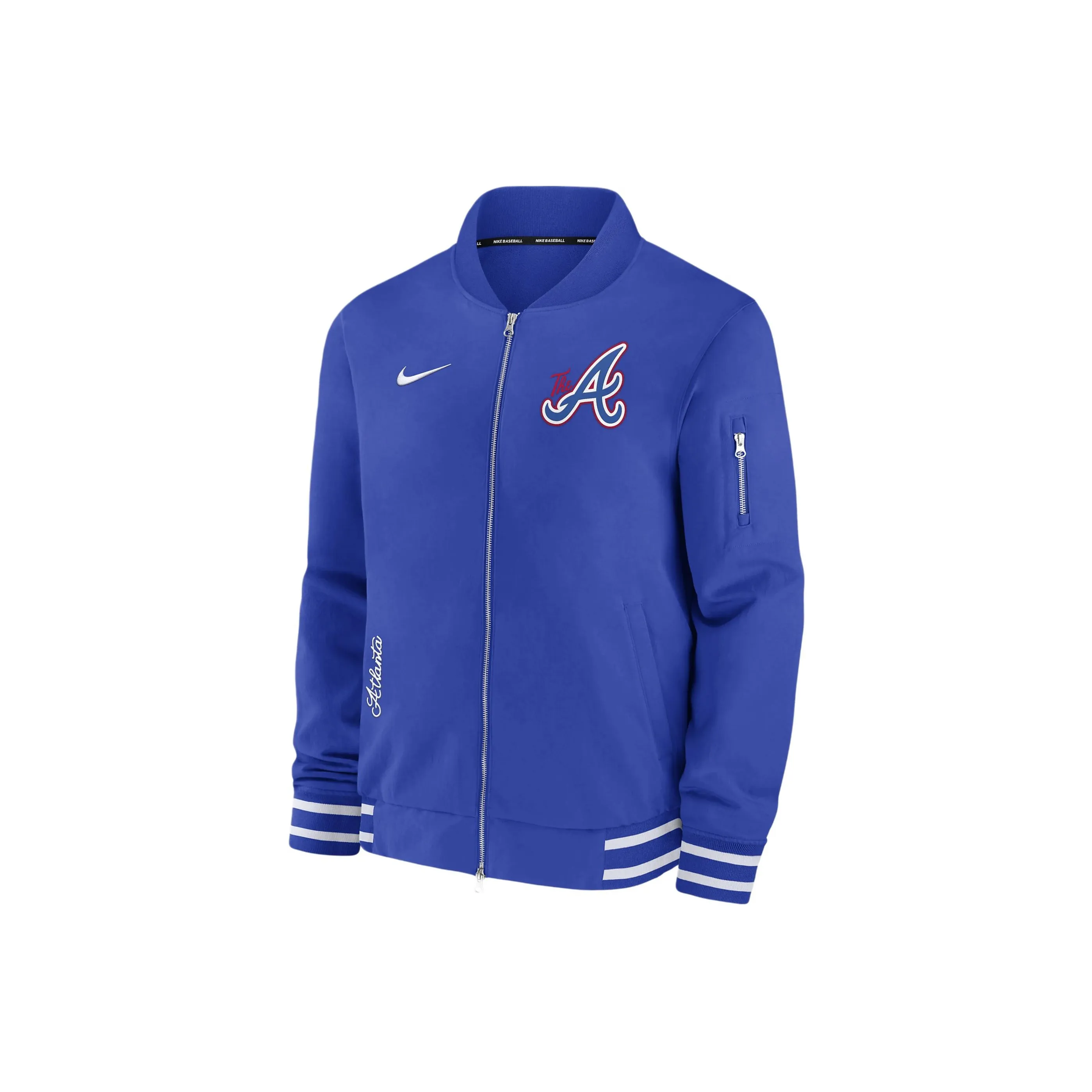 Nike Atlanta Braves Authentic Collection City Connect Game Time Men's Nike Mlb Full Zip Bomber Jacket