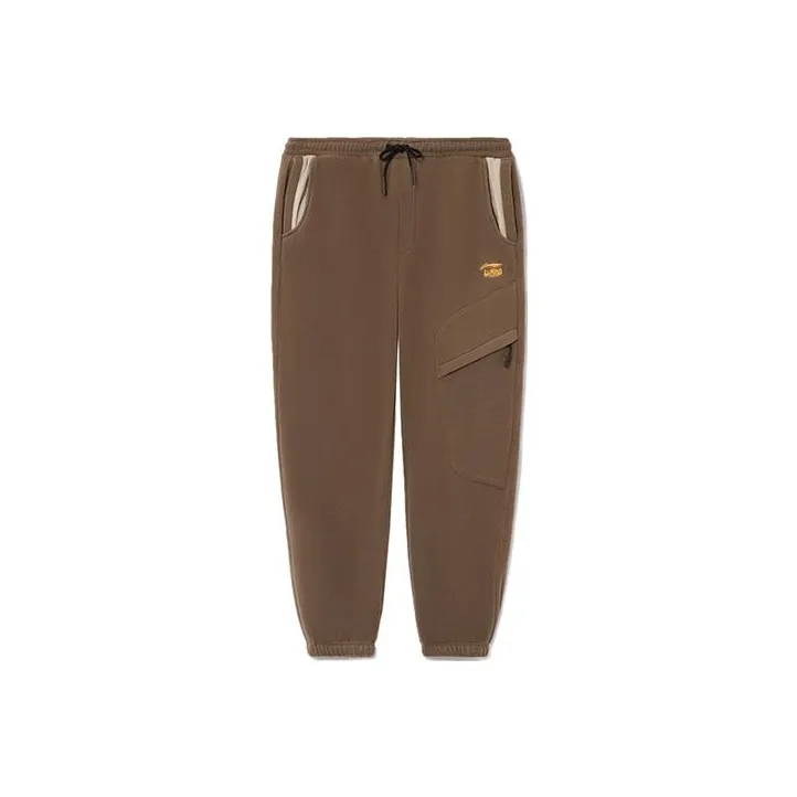 LiNing CF Enlightenment Journey Collection Urban Outdoor Collection Knitted Sweatpants Unisex Brown