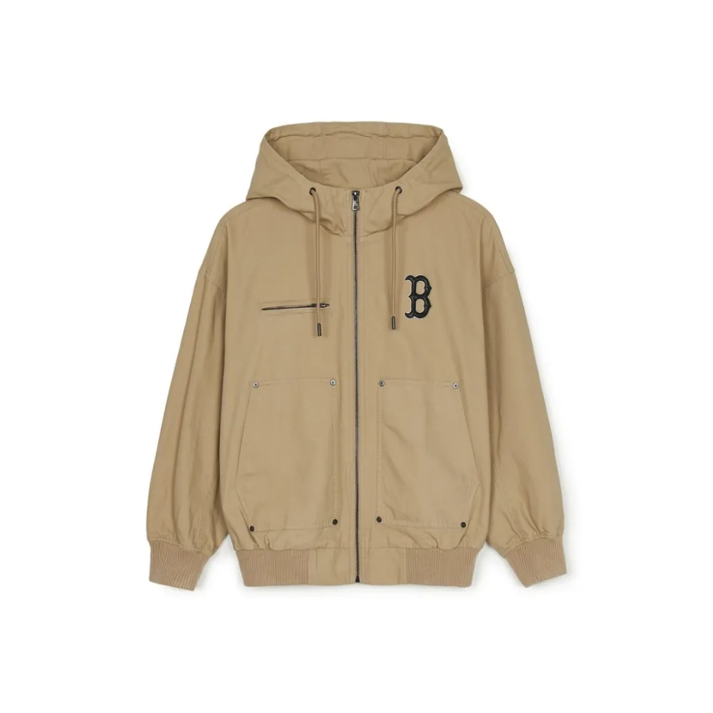MLB Boston Red Sox Jackets & Coats Unisex Beige Yellow