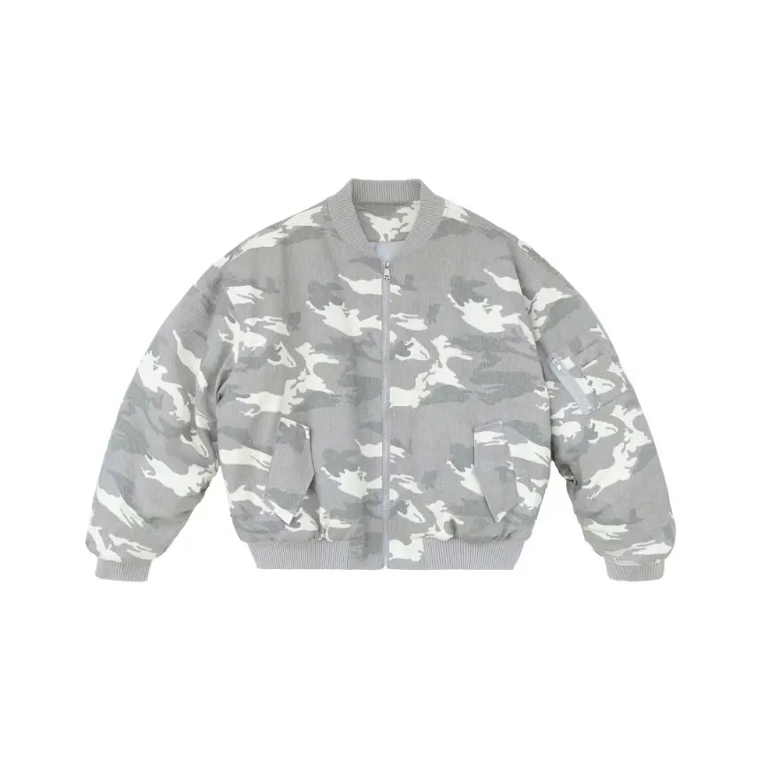 ANYWEARLAB Gray Camouflage Men's Down Jackets (Puffers) ANYWEARLAB Серый Камуфляж Мужские Пуховики