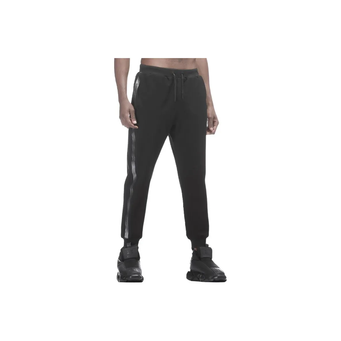 NORVINCY Elastic Cuff Micro-Stretch Knitted Sweatpants For Playing Ball Unisex Black
