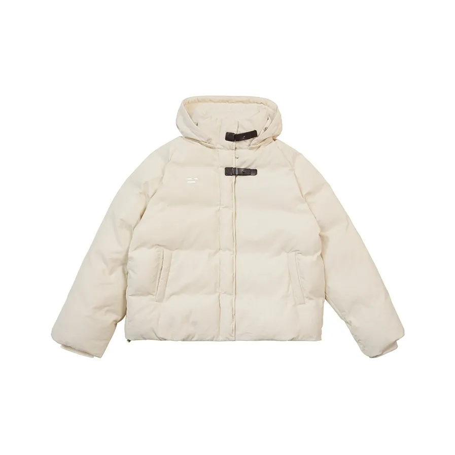 Crying Center Puffer Jackets Unisex Cream White