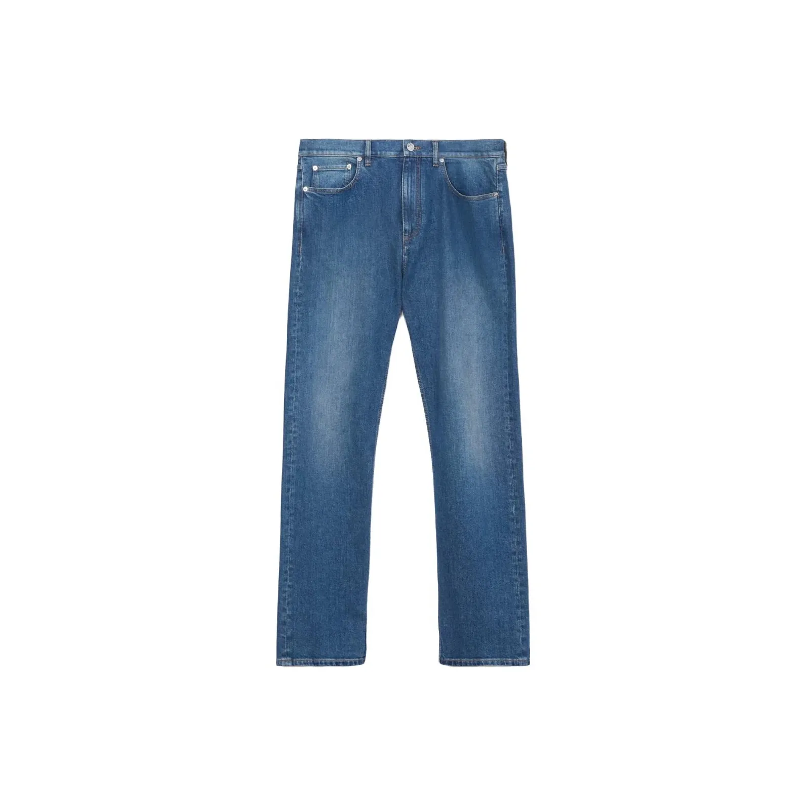 Burberry Monogram Straight Leg Logo Patch Jeans