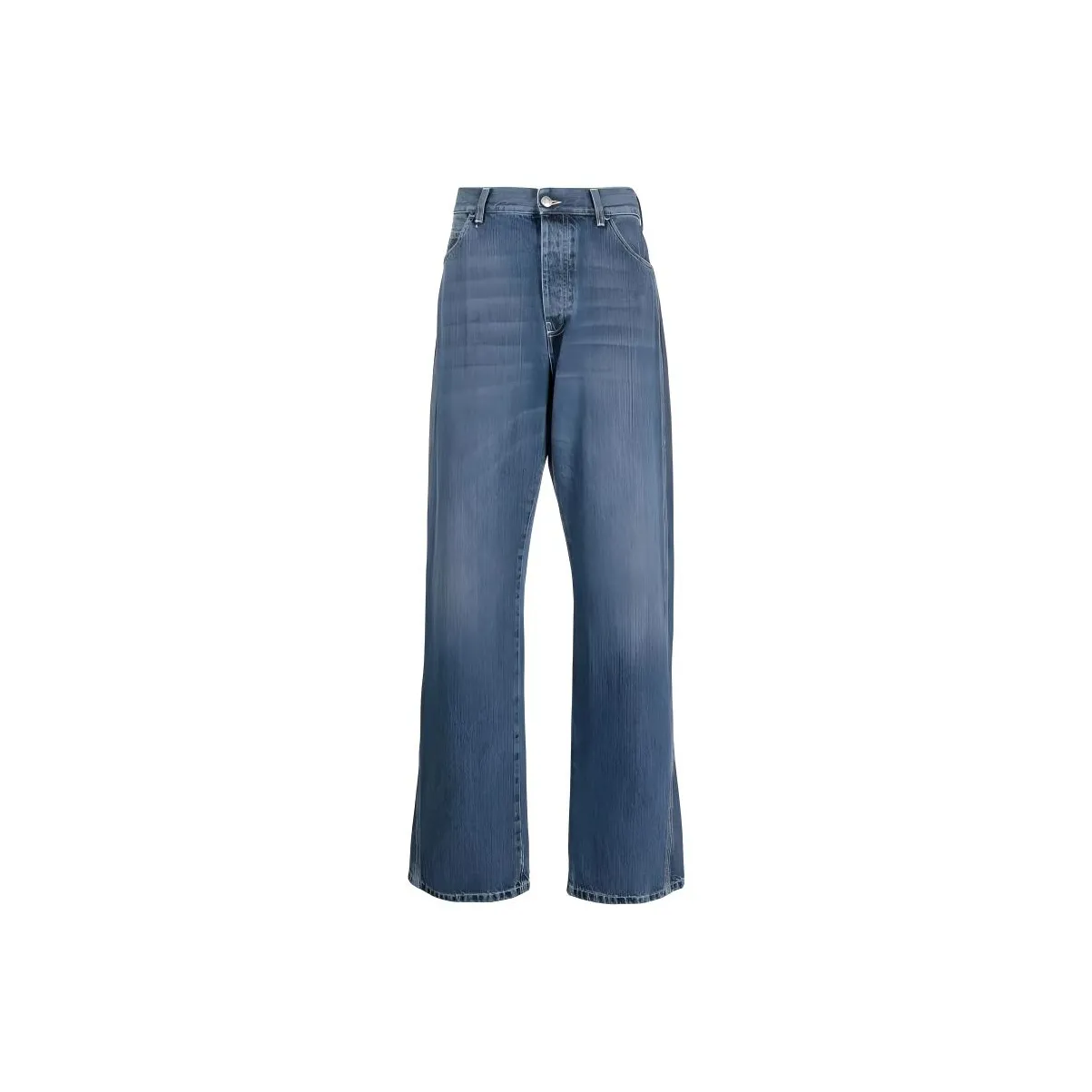 Alexander McQueen Logo Patch Wide Leg Jeans