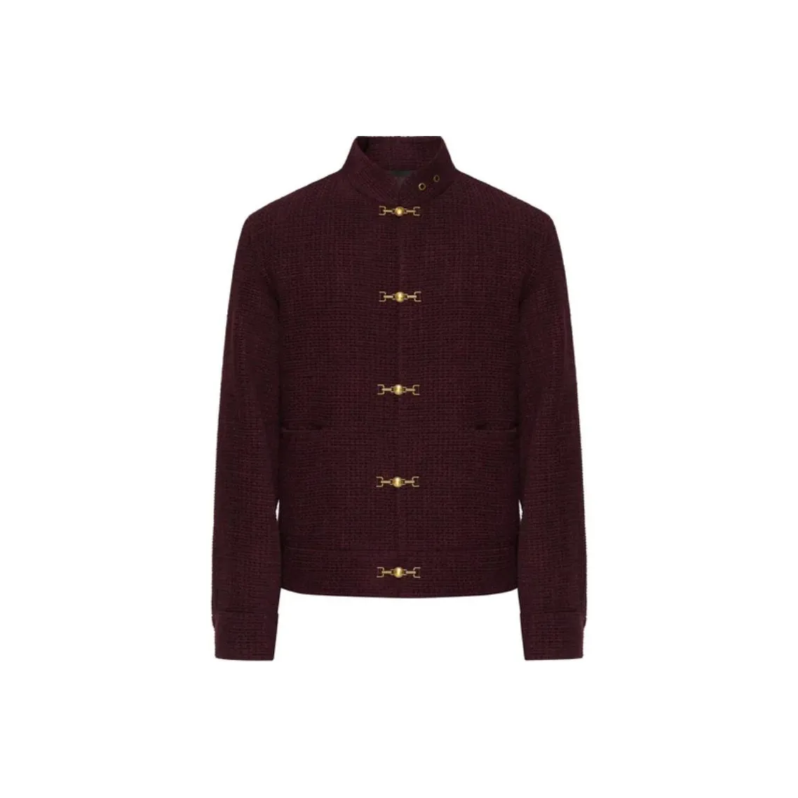 TEAM WANG дизайн 'Wishing YOU Богатство' Знак Змеи Год Костюм Танга Коллекция Бургунди Унисекс Куртки