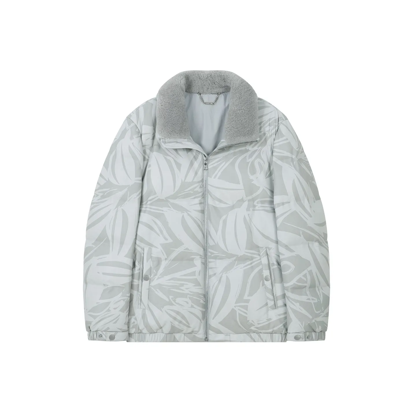 DAVID NAMAN Leather Jackets Unisex Gray