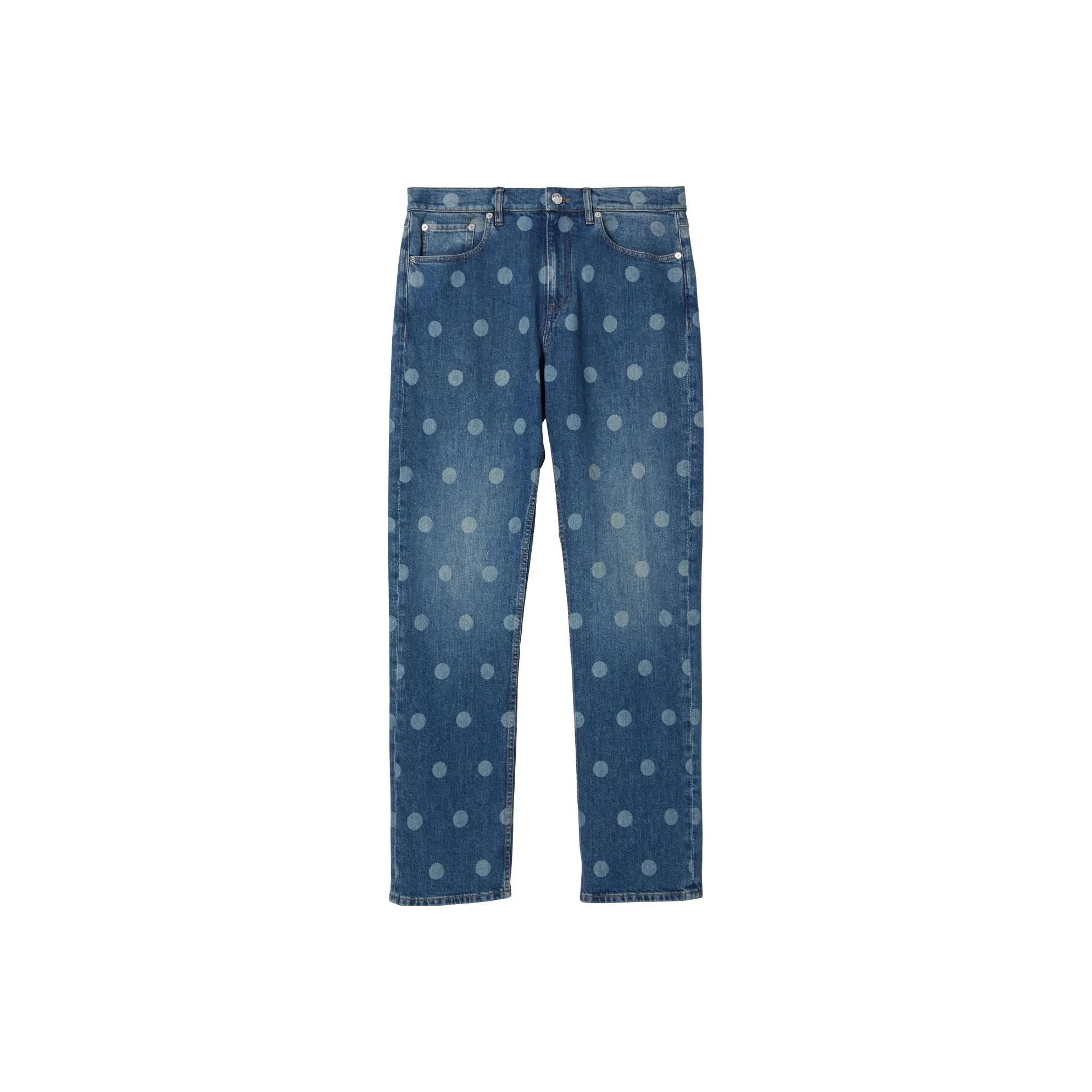 Burberry Straight Fit Polka Dot Jeans