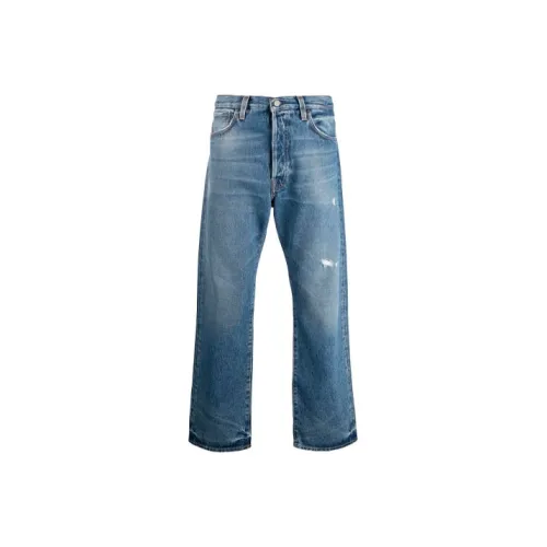 ACNE STUDIOS Мужские джинсы синего цвета
