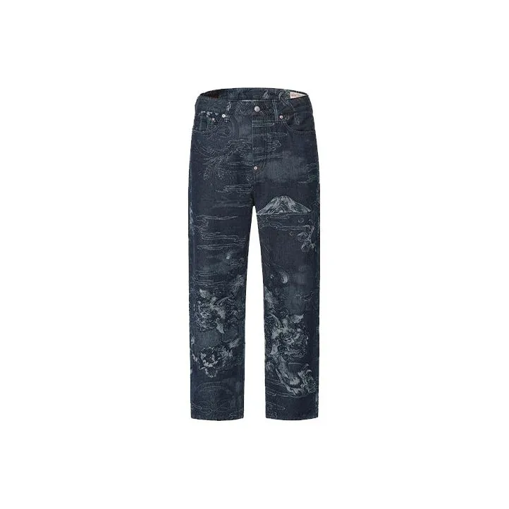 EVISU Jeans Men Denim Blue