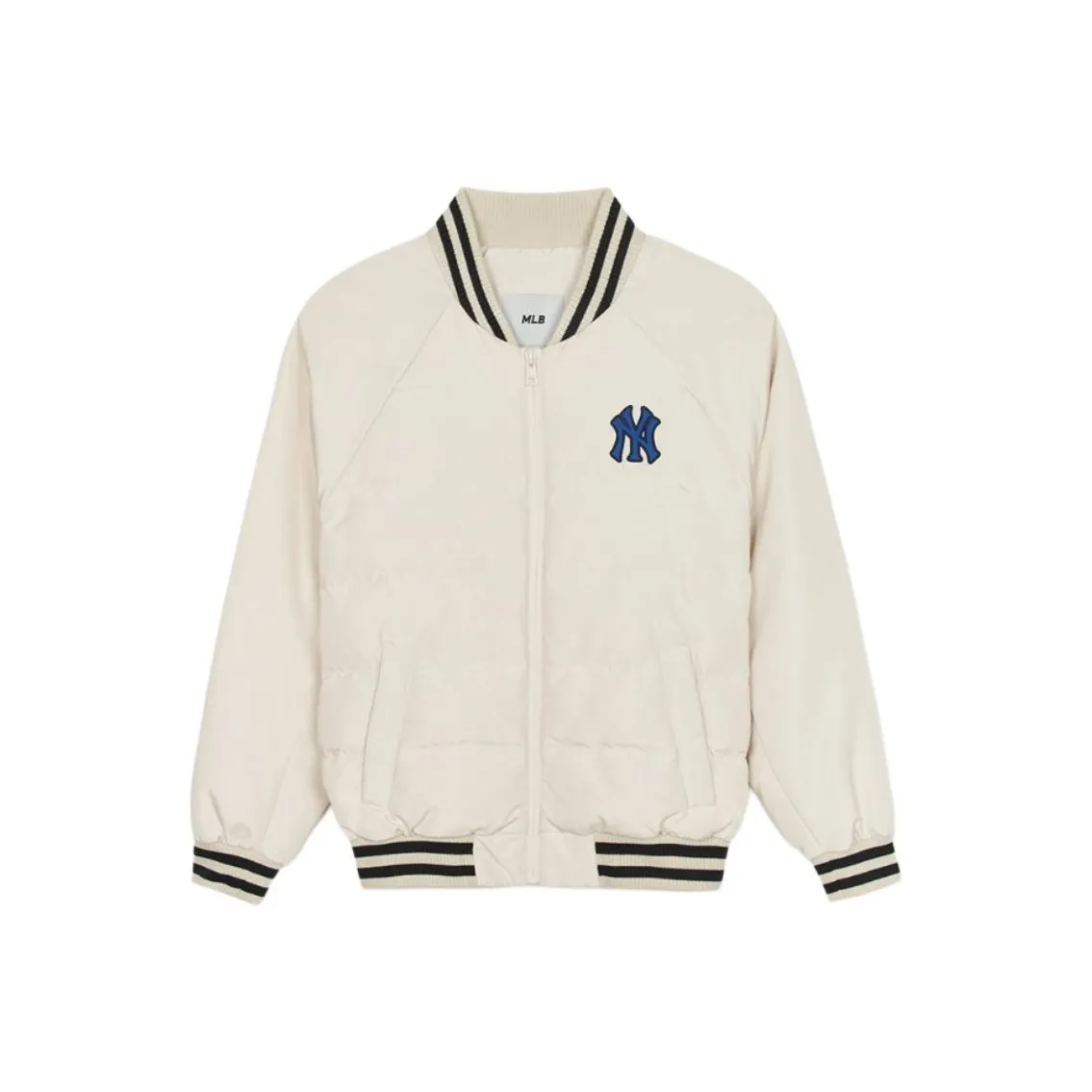 Mlb Base Logo New York Yankees VARSITY RIB LIGHT SHORT Down Jacket JKT Down Jacket Unisex Темный крем