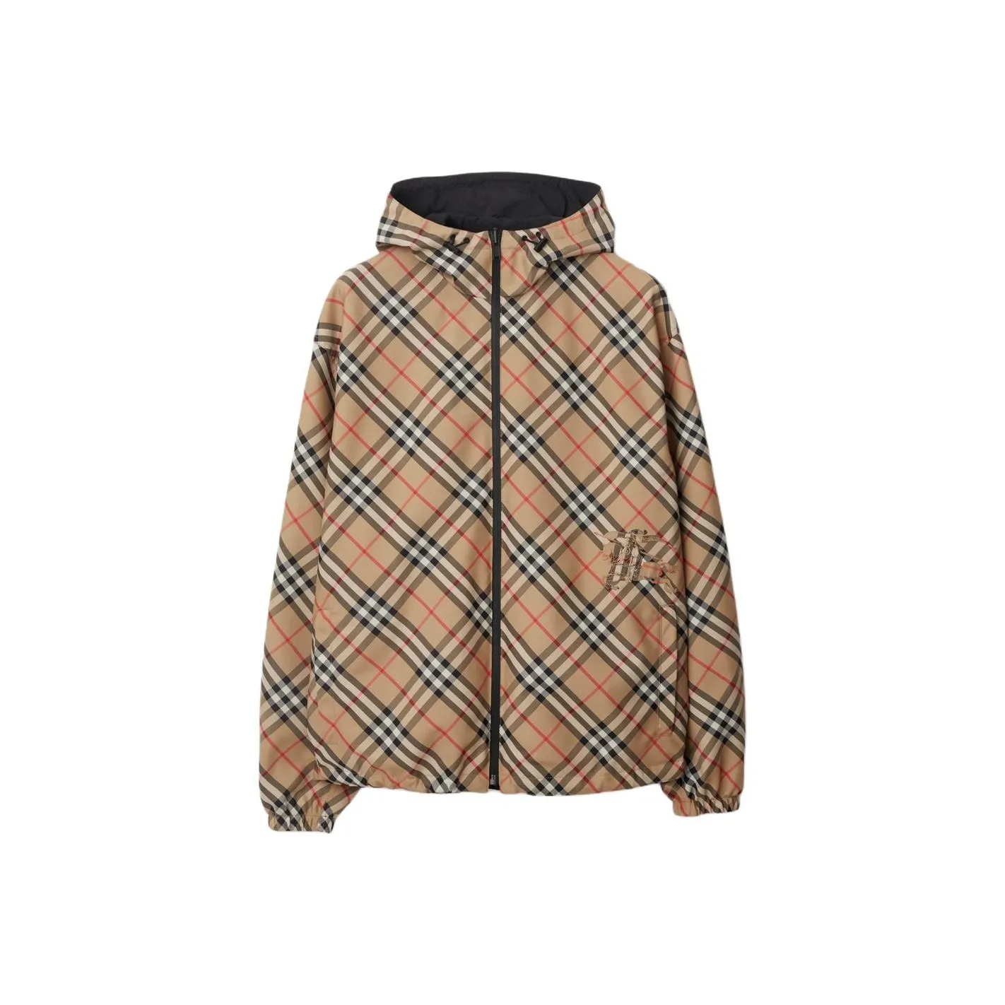 Burberry Reversible Check Pattern Hooded Jacket